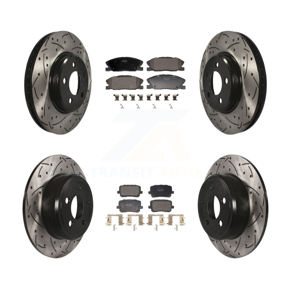 Transit Auto KDF-101164 Disc Brake Kit for 2014 Dodge Charger - Front and Rear