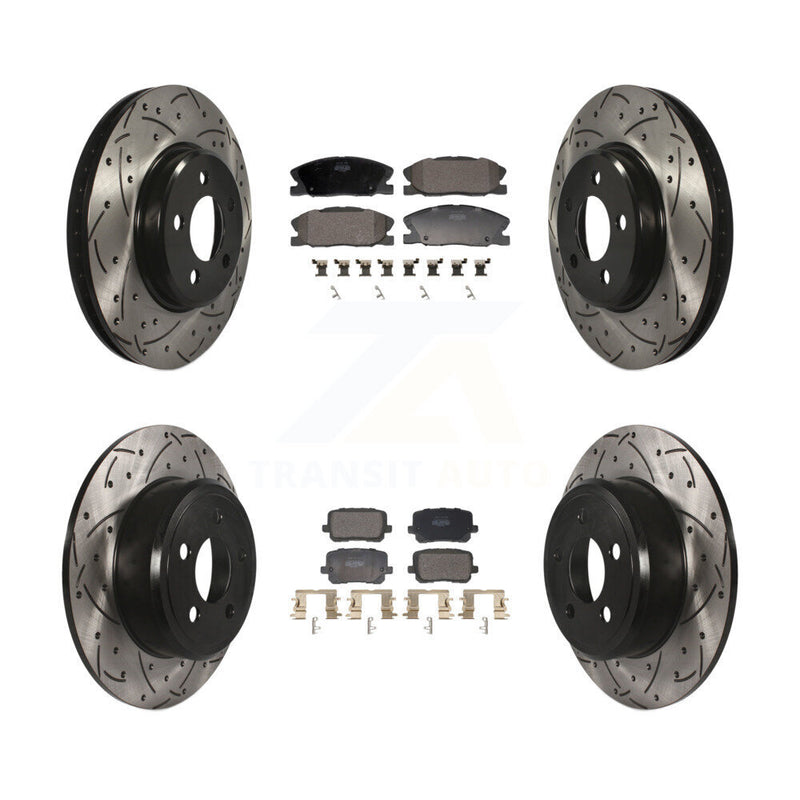 Transit Auto KDF-101164 Disc Brake Kit for 2014 Dodge Charger - Front and Rear