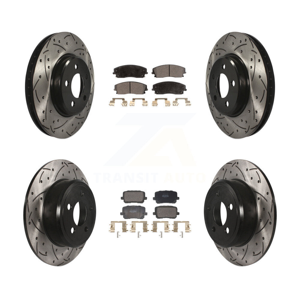 Transit Auto KDF-101166 Disc Brake Kit for 2014 Dodge Charger - Front and Rear