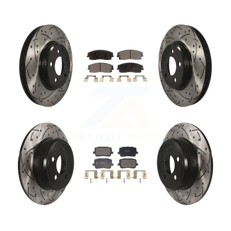 Transit Auto KDF-101166 Disc Brake Kit for 2014 Dodge Charger - Front and Rear