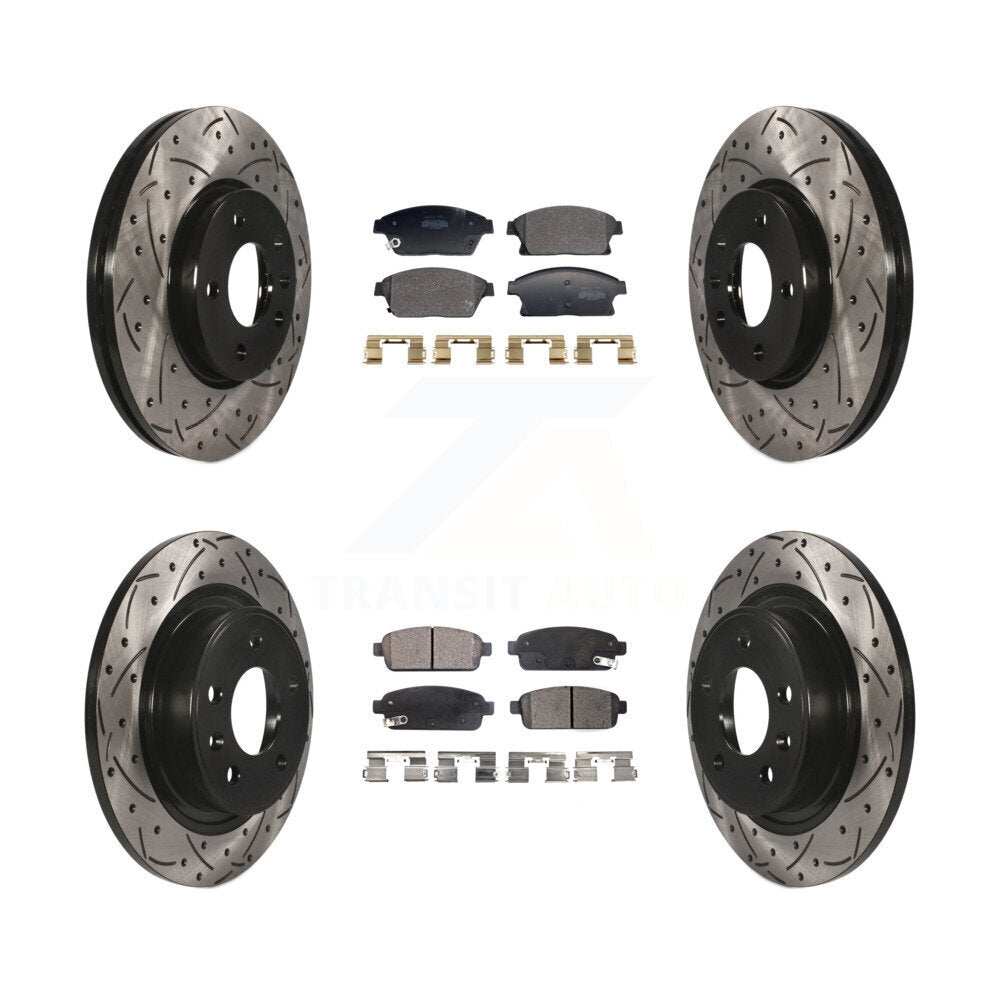 Transit Auto KDF-101183 Disc Brake Kit for 2011-2017 Chevrolet Cruze, Buick Verano and More - Front and Rear