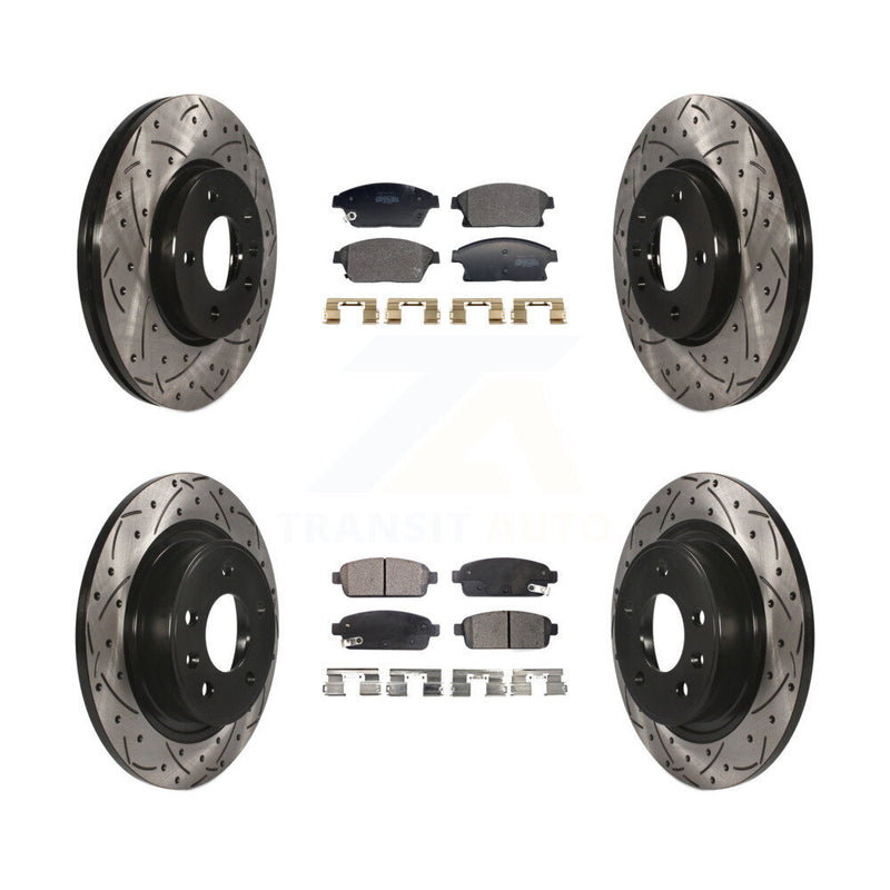 Transit Auto KDF-101183 Disc Brake Kit for 2011-2017 Chevrolet Cruze, Buick Verano and More - Front and Rear