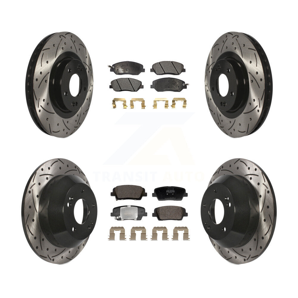 Transit Auto KDF-101186 Disc Brake Kit for 2013-2016 Hyundai Santa Fe, Hyundai Santa Fe XL - Front and Rear