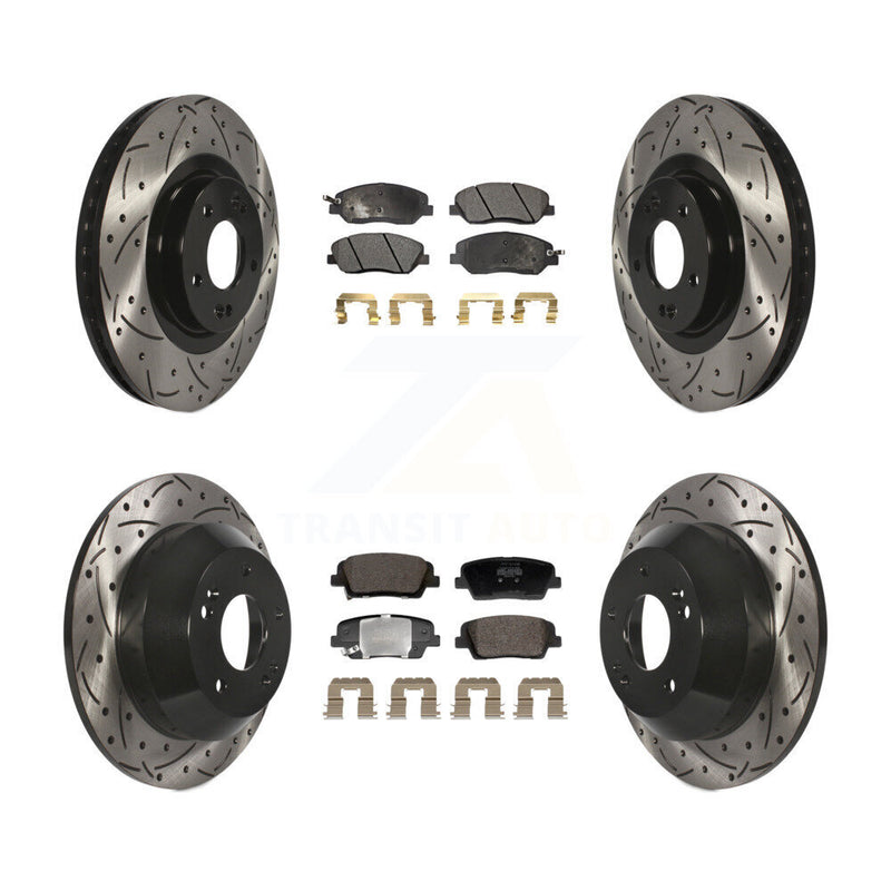 Transit Auto KDF-101186 Disc Brake Kit for 2013-2016 Hyundai Santa Fe, Hyundai Santa Fe XL - Front and Rear