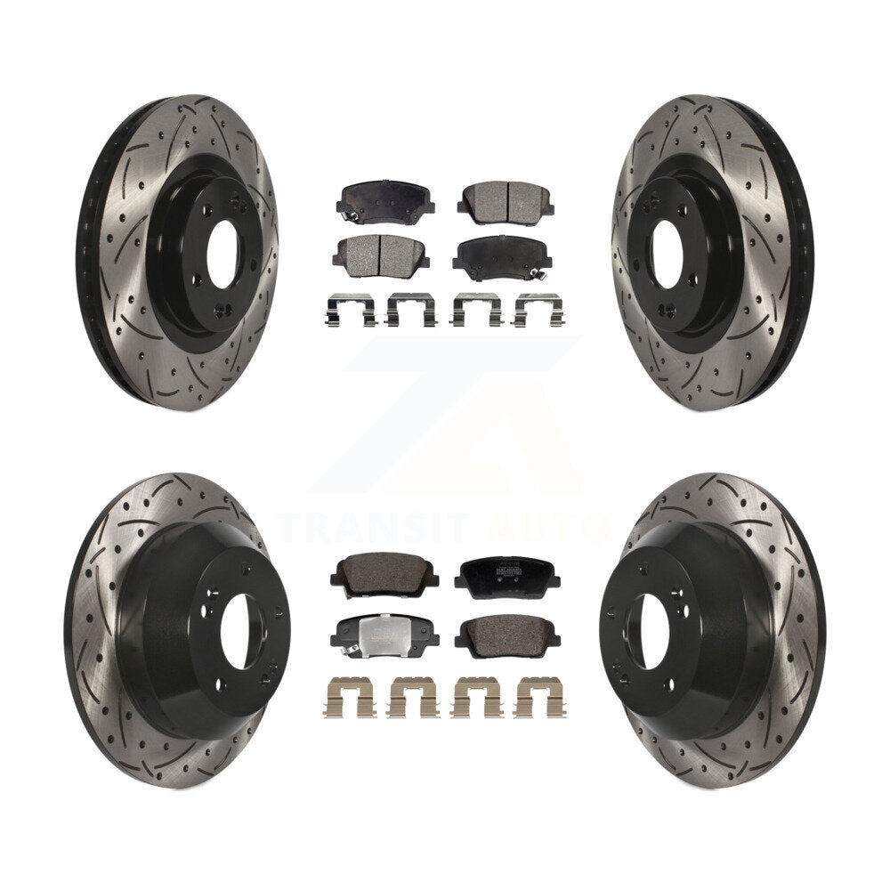 Transit Auto KDF-101187 Disc Brake Kit for 2013-2016 Kia Sorento, Hyundai Santa Fe Sport - Front and Rear