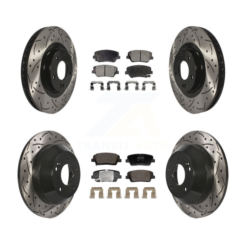 Transit Auto KDF-101187 Disc Brake Kit for 2013-2016 Kia Sorento, Hyundai Santa Fe Sport - Front and Rear