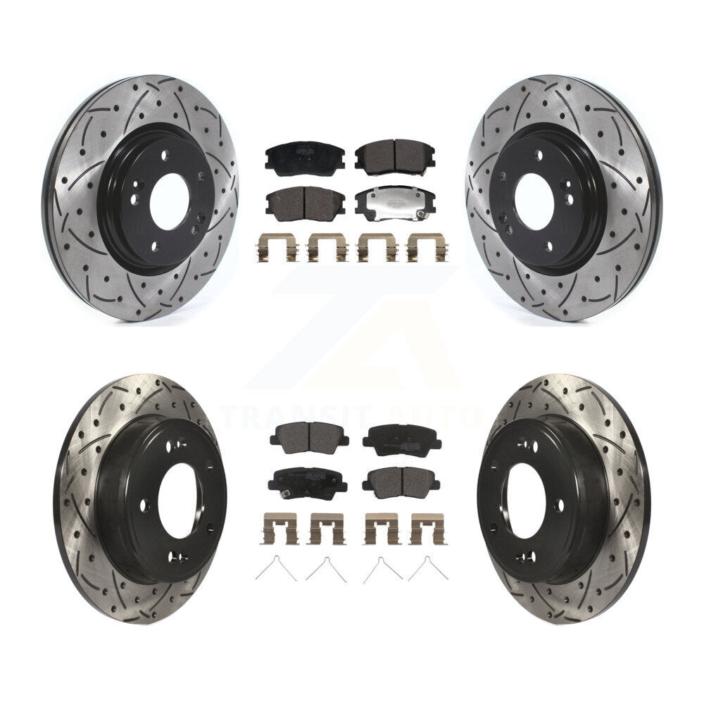 Transit Auto KDF-101188 Disc Brake Kit for 2017-2019 Kia Soul - Front and Rear