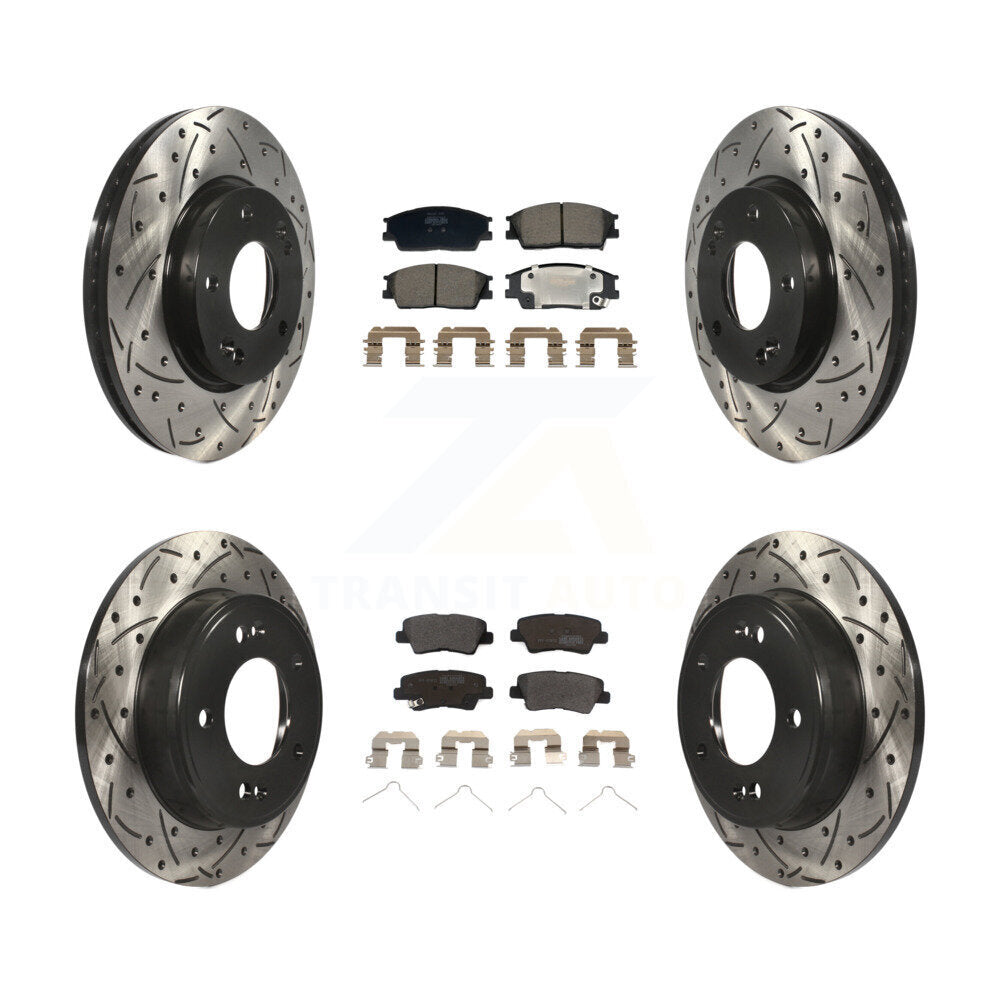 Transit Auto KDF-101190 Disc Brake Kit for 2020-2023 Hyundai Venue, Kia Soul - Front and Rear