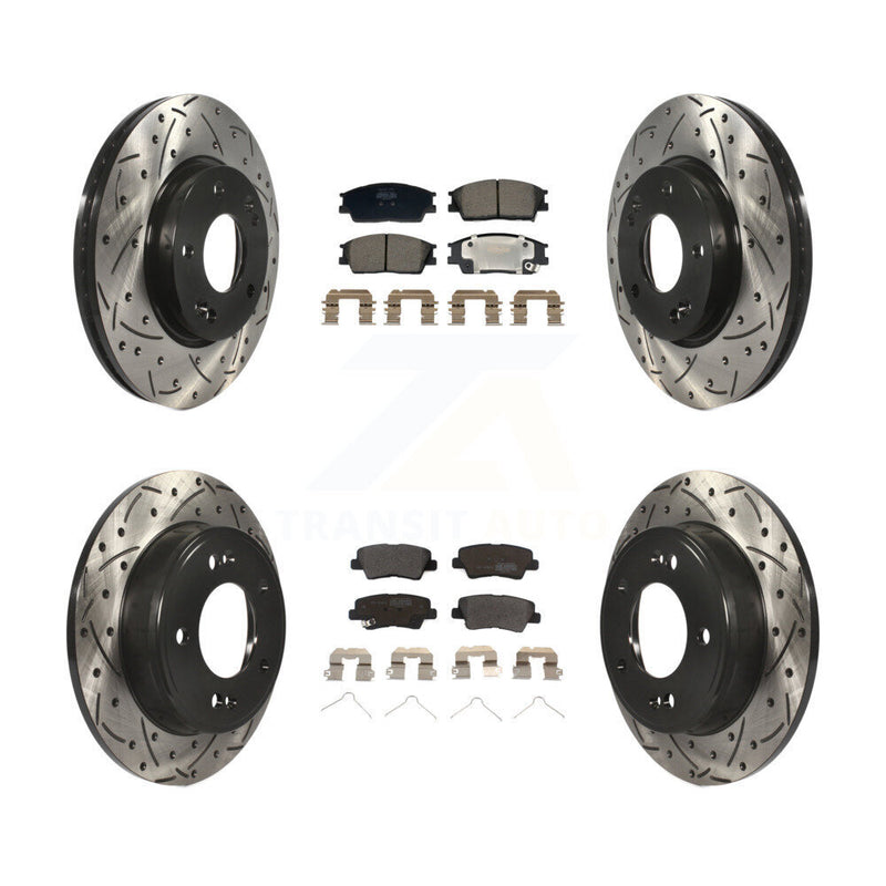 Transit Auto KDF-101190 Disc Brake Kit for 2020-2023 Hyundai Venue, Kia Soul - Front and Rear