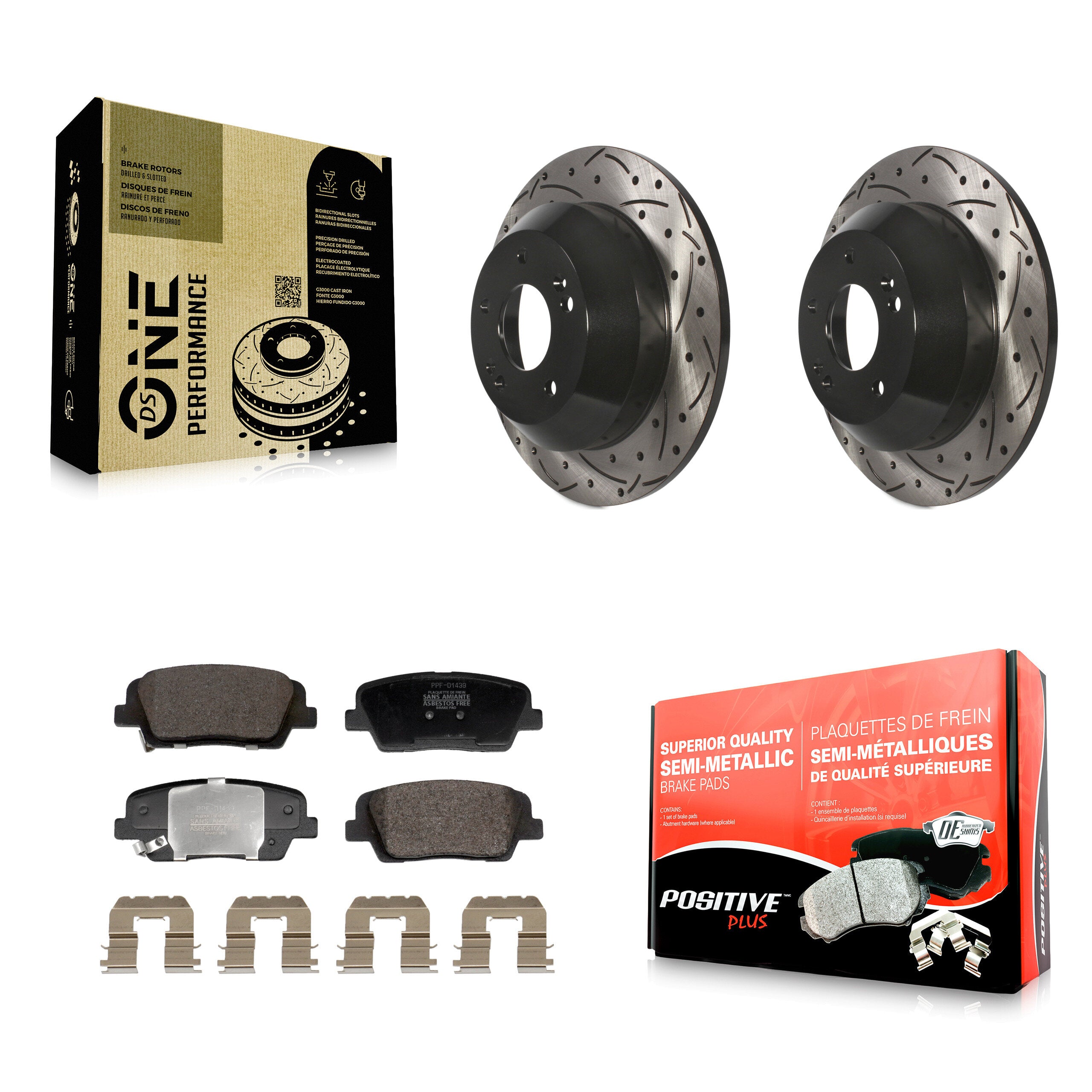 Transit Auto KDF-101214 Disc Brake Kit for 2010-2016 Kia Sorento, Hyundai Santa Fe Sport and More - Rear