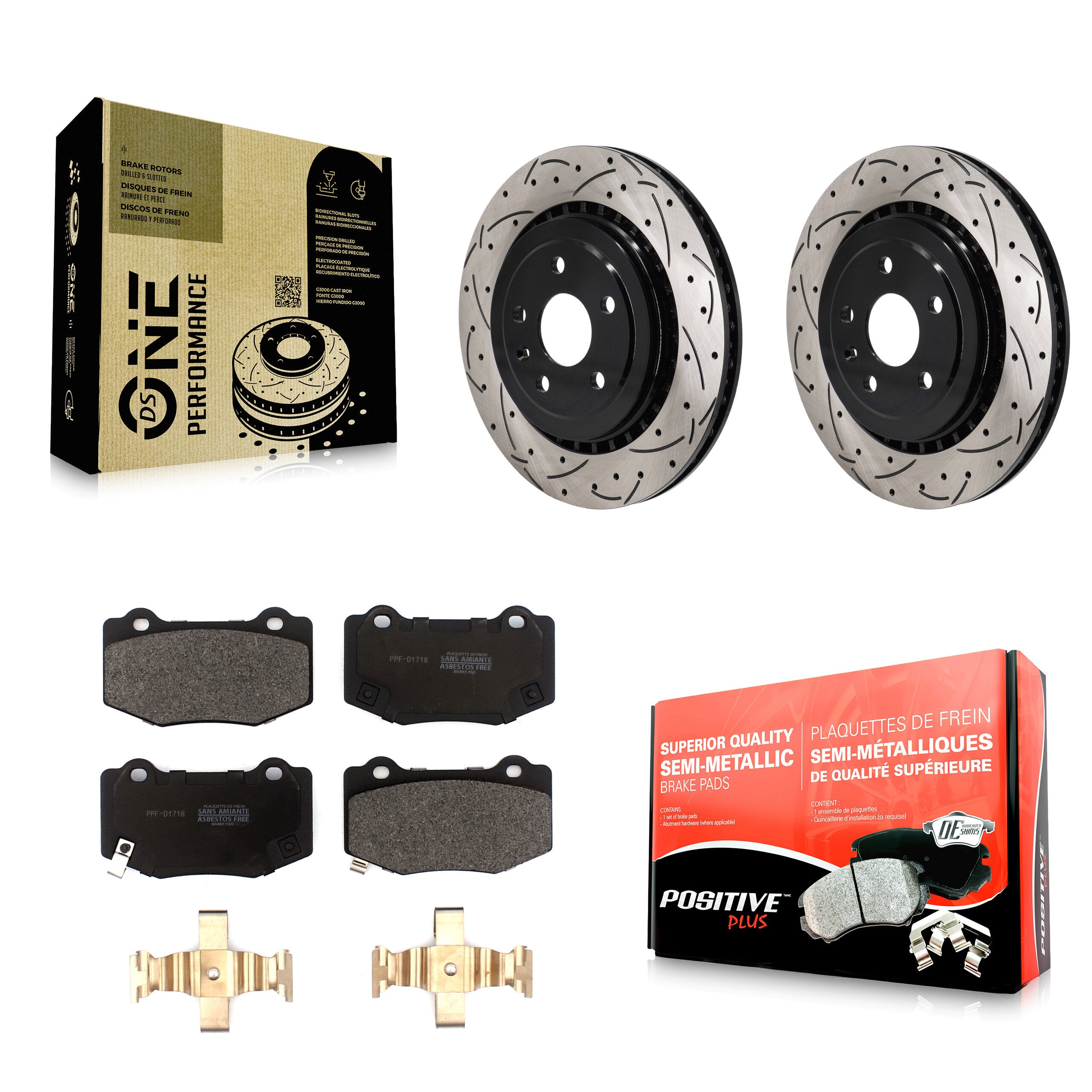 Transit Auto KDF-101219 Disc Brake Kit for 2016-2021 Chevrolet Camaro, Cadillac ATS - Rear