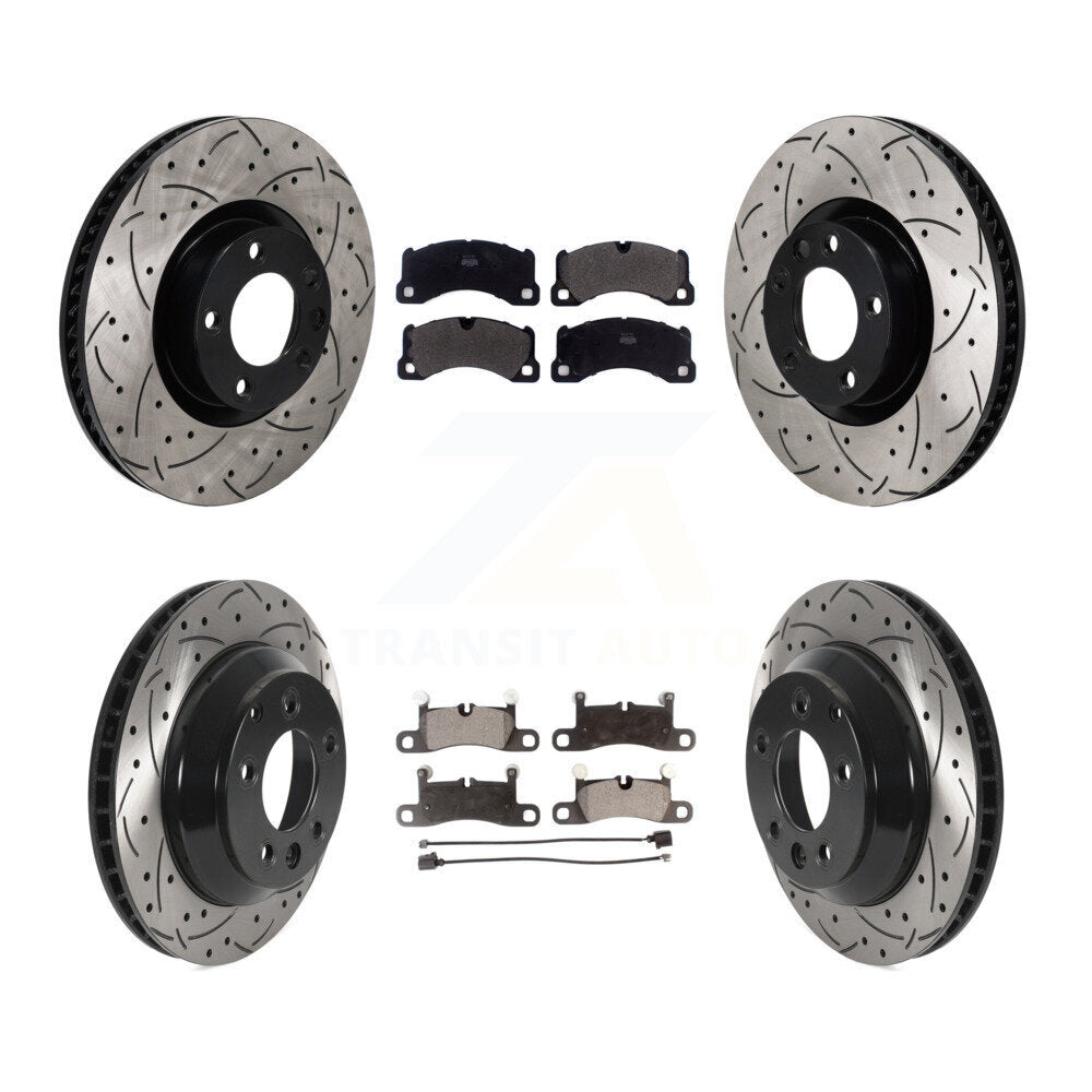Transit Auto KDF-101232 Disc Brake Kit for 2011-2018 Porsche Cayenne, Volkswagen Touareg - Front and Rear