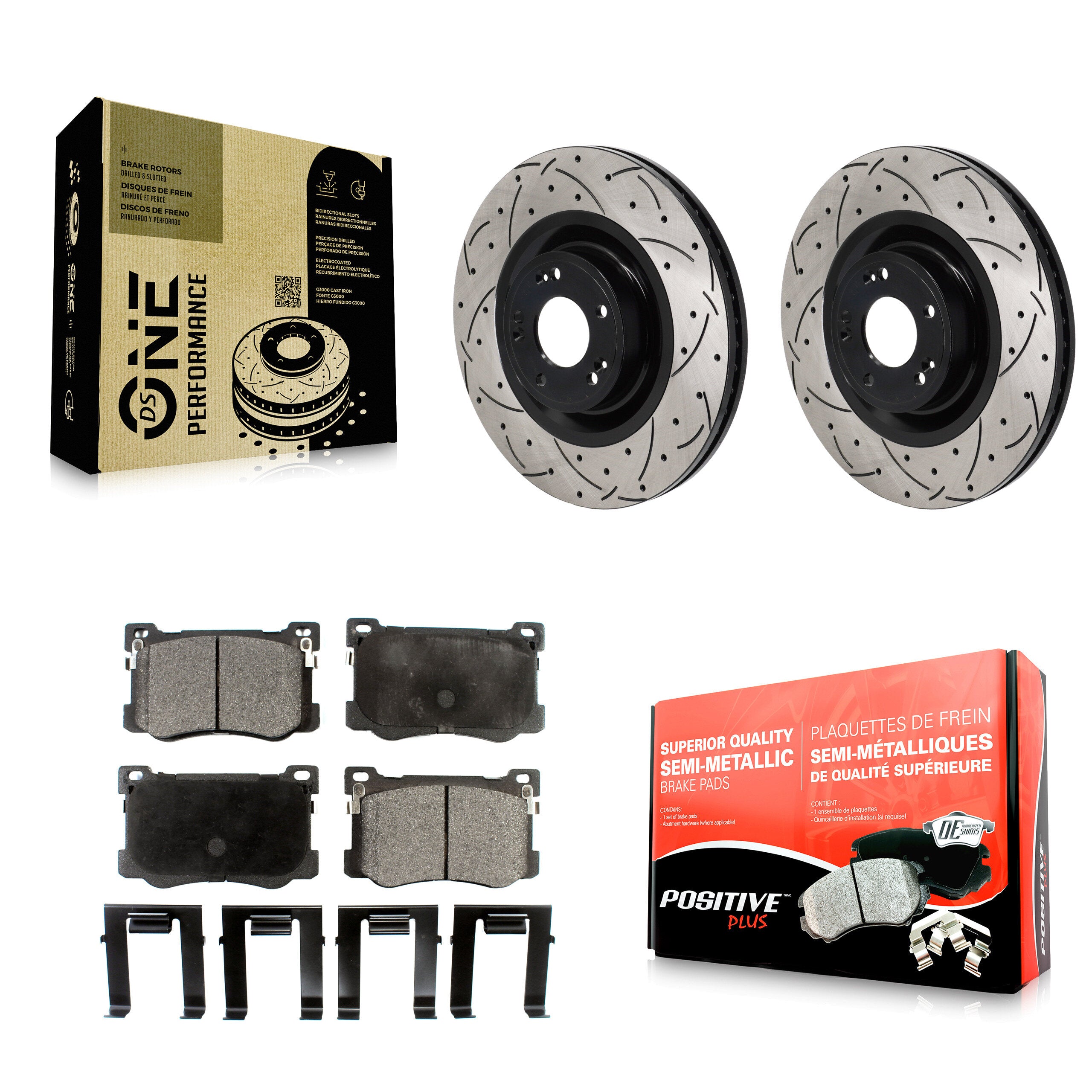 Transit Auto KDF-101236 Disc Brake Kit for 2015-2017 Genesis G80, Hyundai Genesis - Front