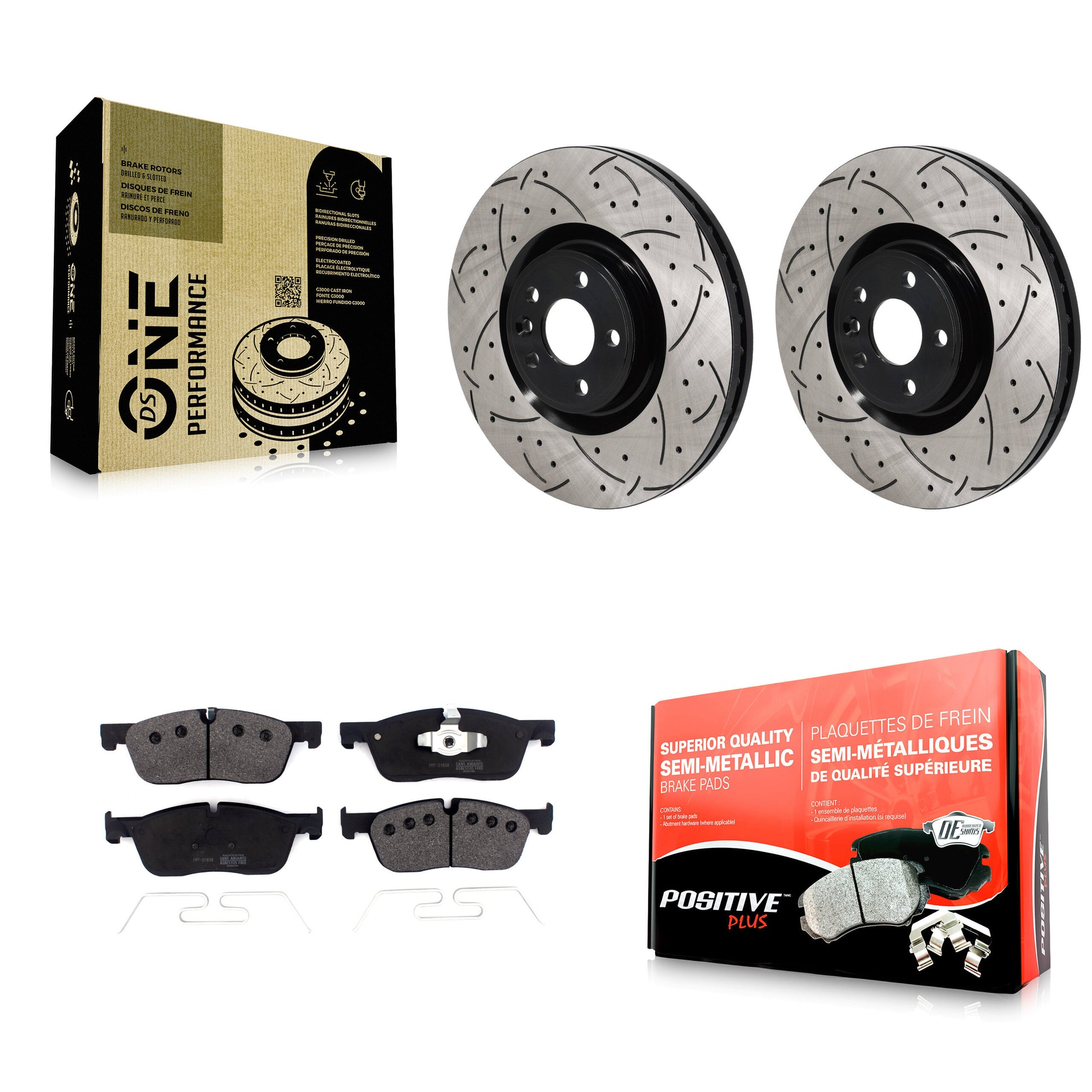 Transit Auto KDF-101238 Disc Brake Kit for 2016-2018 Jaguar E-Pace, Land Rover Discovery Sport - Front