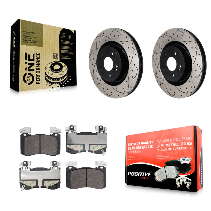 Transit Auto KDF-101243 Disc Brake Kit for 2018-2023 Genesis G70, Kia Stinger - Front