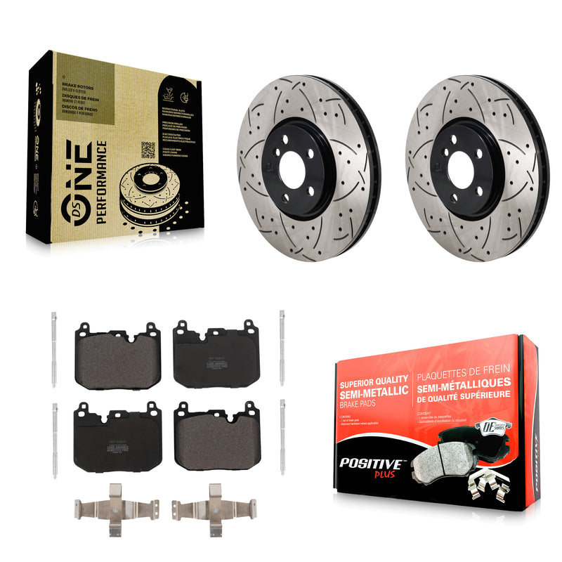 Transit Auto KDF-101252 Disc Brake Kit for 2017-2020 Mini Cooper Countryman, Mini Cooper, Mini Cooper Clubman - Front