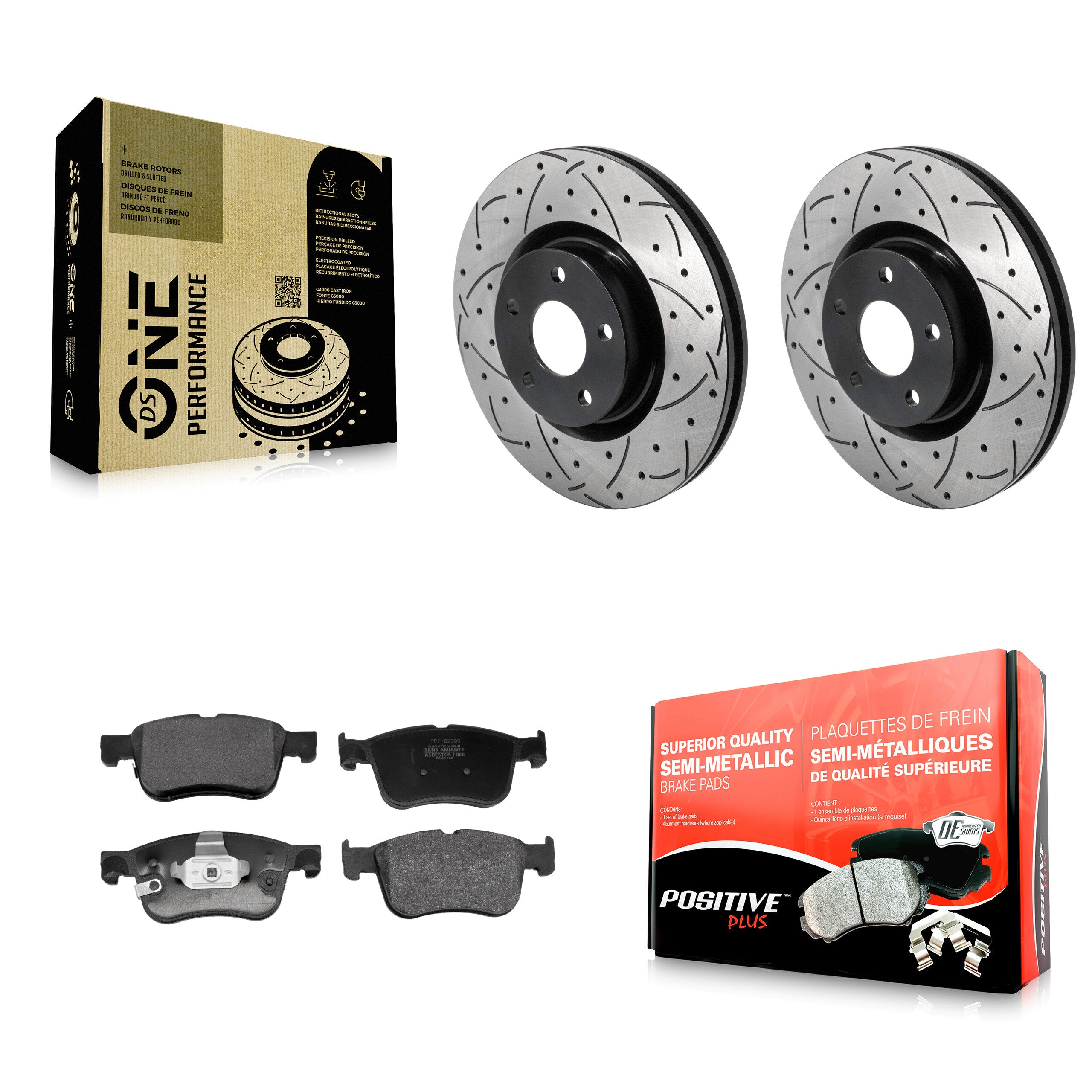 Transit Auto KDF-101253 Disc Brake Kit for 2020-2023 Ford Bronco Sport, Lincoln Corsair, Ford Escape - Front