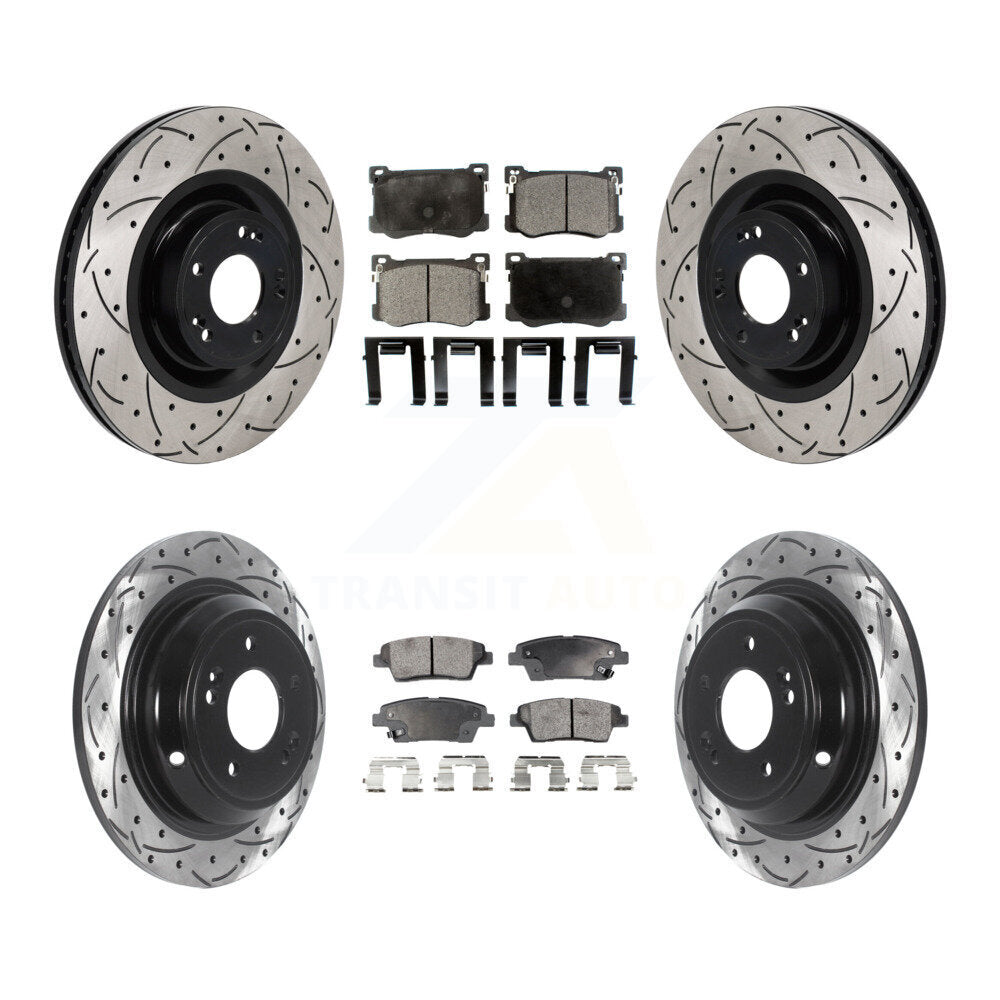 Transit Auto KDF-101282 Disc Brake Kit for 2015-2017 Genesis G80, Hyundai Genesis - Front and Rear