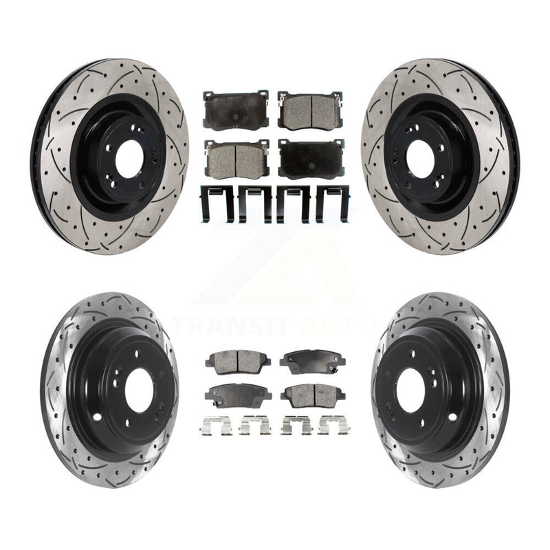 Transit Auto KDF-101282 Disc Brake Kit for 2015-2017 Genesis G80, Hyundai Genesis - Front and Rear
