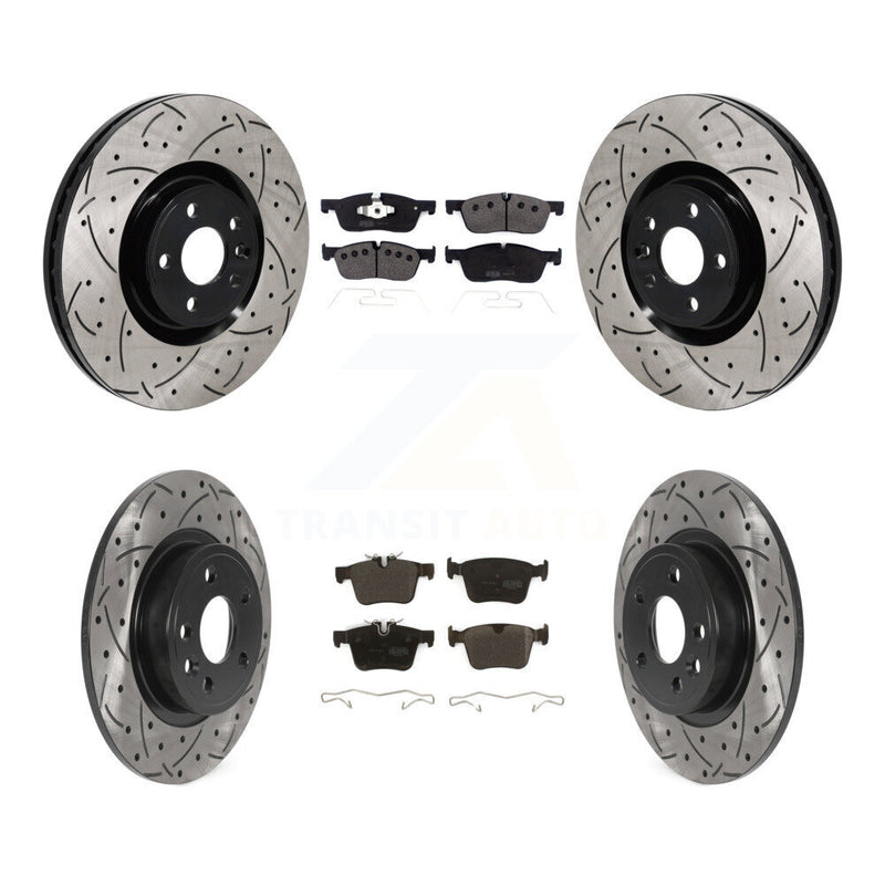 Transit Auto KDF-101285 Disc Brake Kit for 2016-2018 Jaguar E-Pace, Land Rover Discovery Sport - Front and Rear