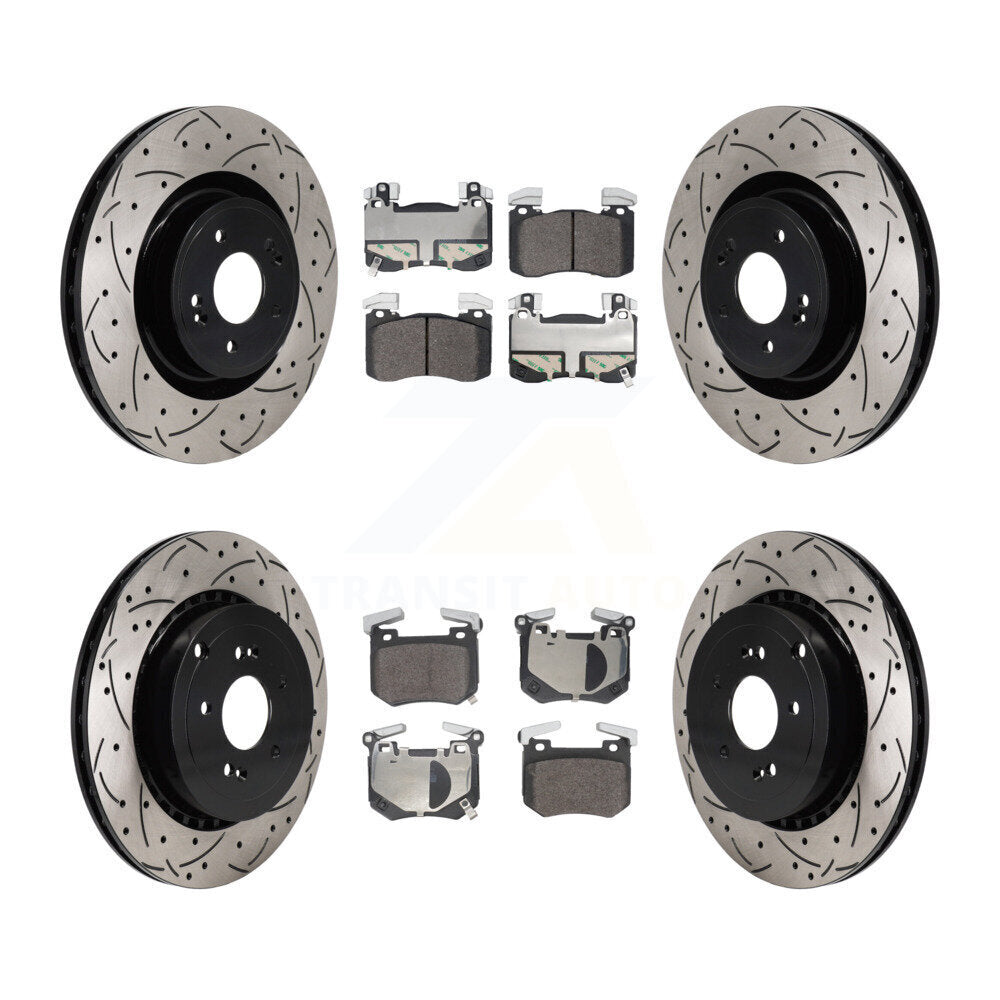 Transit Auto KDF-101287 Disc Brake Kit for 2018-2022 Genesis G70, Kia Stinger - Front and Rear