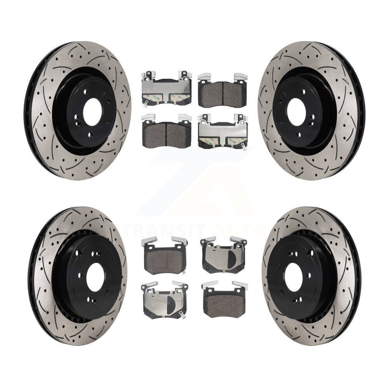 Transit Auto KDF-101287 Disc Brake Kit for 2018-2022 Genesis G70, Kia Stinger - Front and Rear