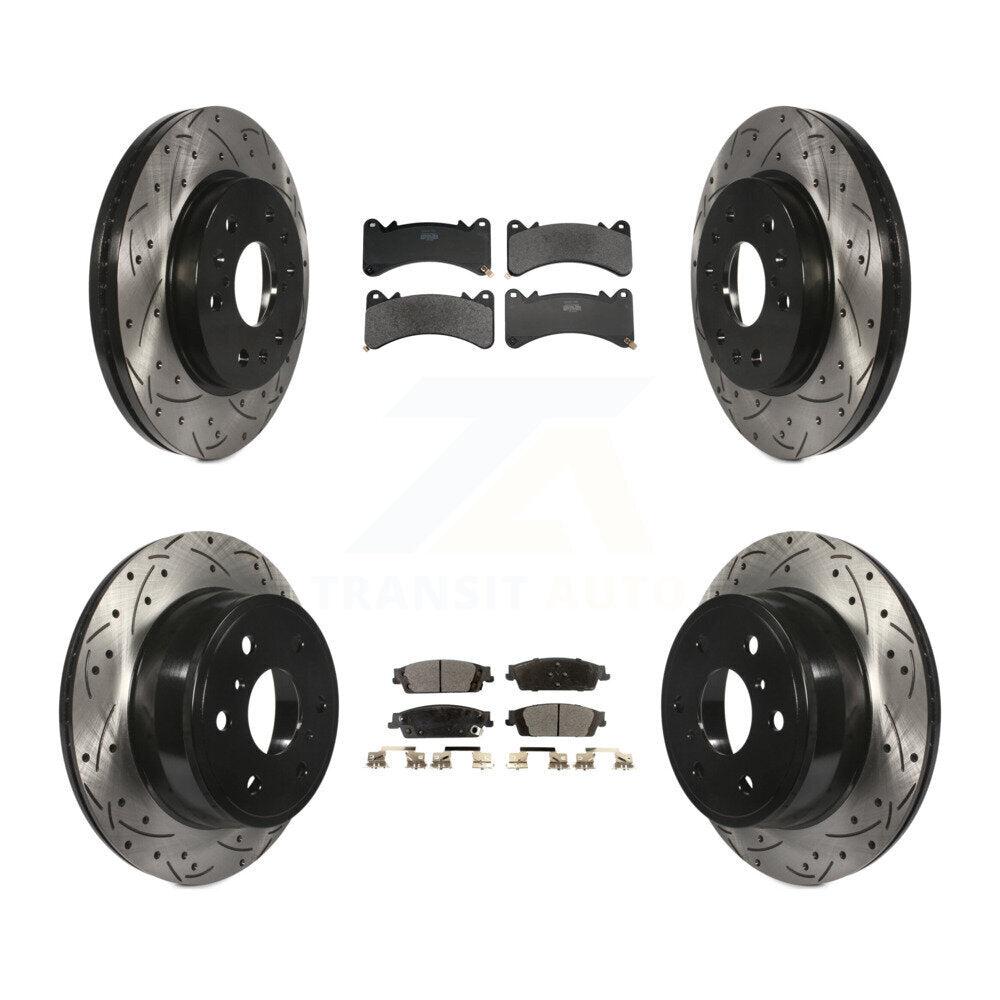 Transit Auto KDF-101298 Disc Brake Kit for 2014-2020 Chevrolet Suburban, Cadillac Escalade and More - Front and Rear