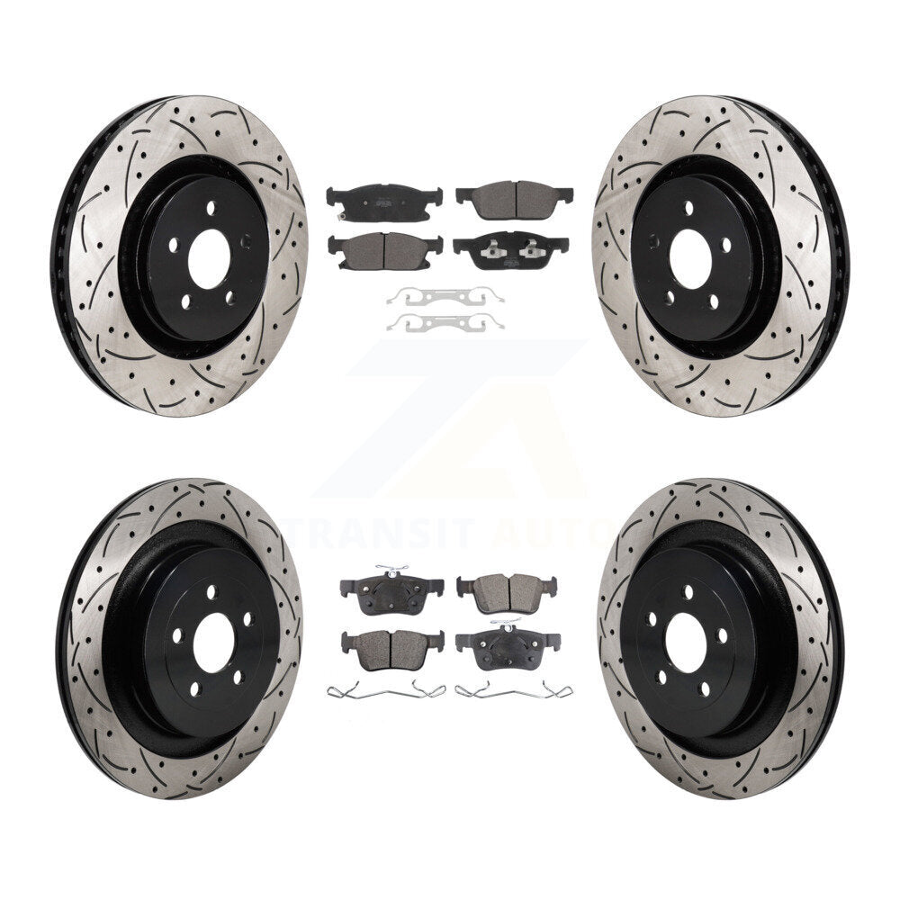 Transit Auto KDF-101302 Disc Brake Kit for 2019 Ford Edge - Front and Rear