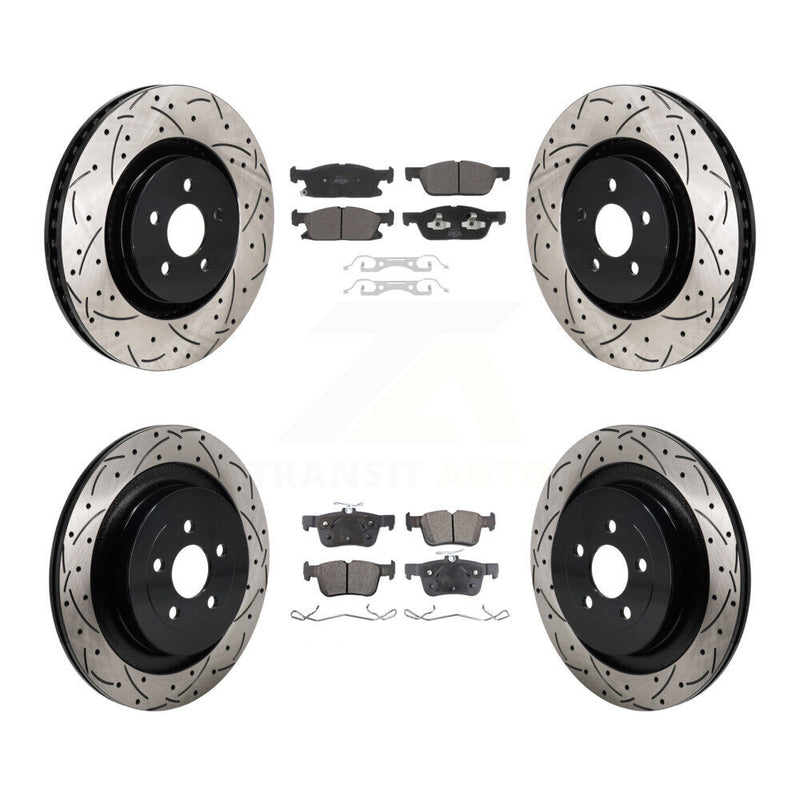 Transit Auto KDF-101302 Disc Brake Kit for 2019 Ford Edge - Front and Rear