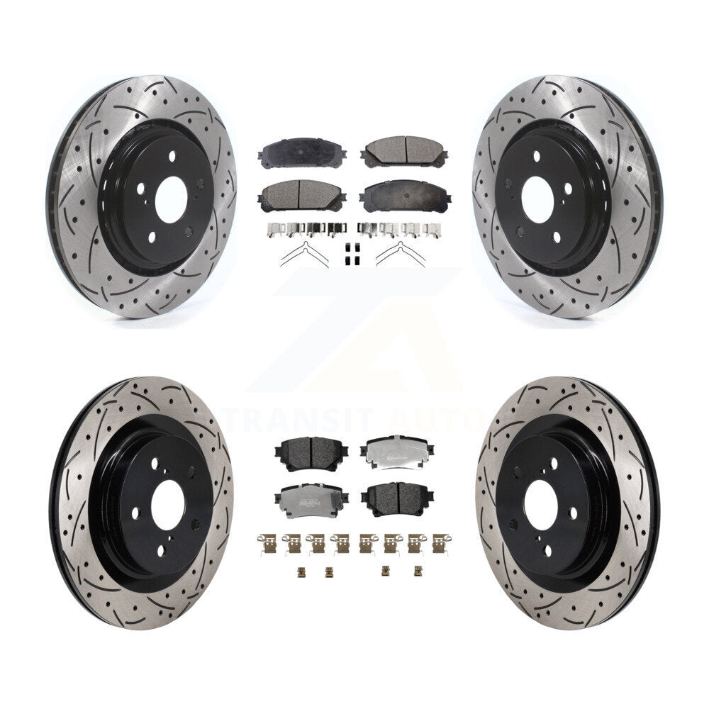 Transit Auto KDF-101313 Disc Brake Kit for 2022-2023 Toyota Crown, Lexus NX250 and More - Front and Rear