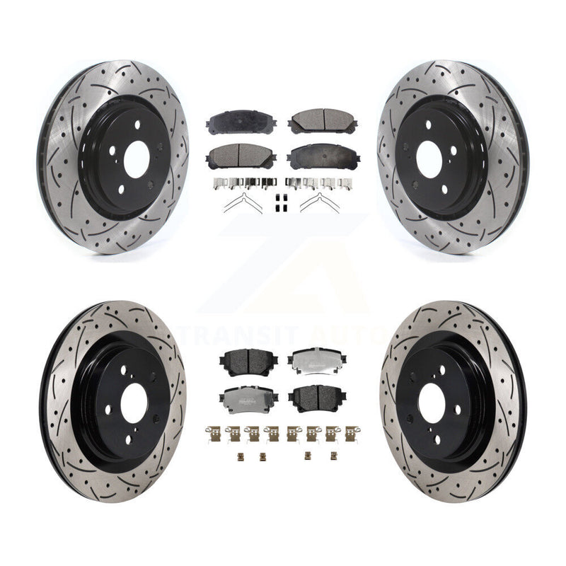 Transit Auto KDF-101313 Disc Brake Kit for 2022-2023 Toyota Crown, Lexus NX250 and More - Front and Rear