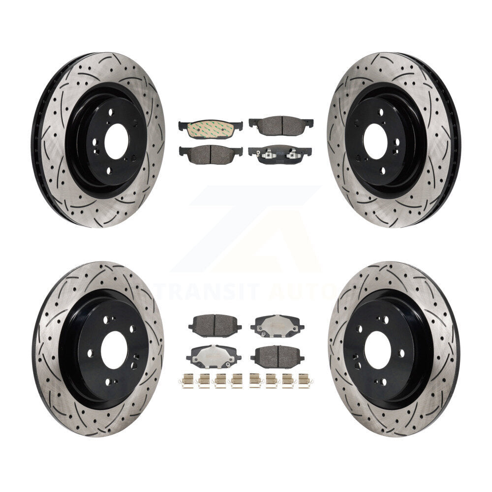 Transit Auto KDF-101314 Disc Brake Kit for 2022-2023 Acura MDX - Front and Rear
