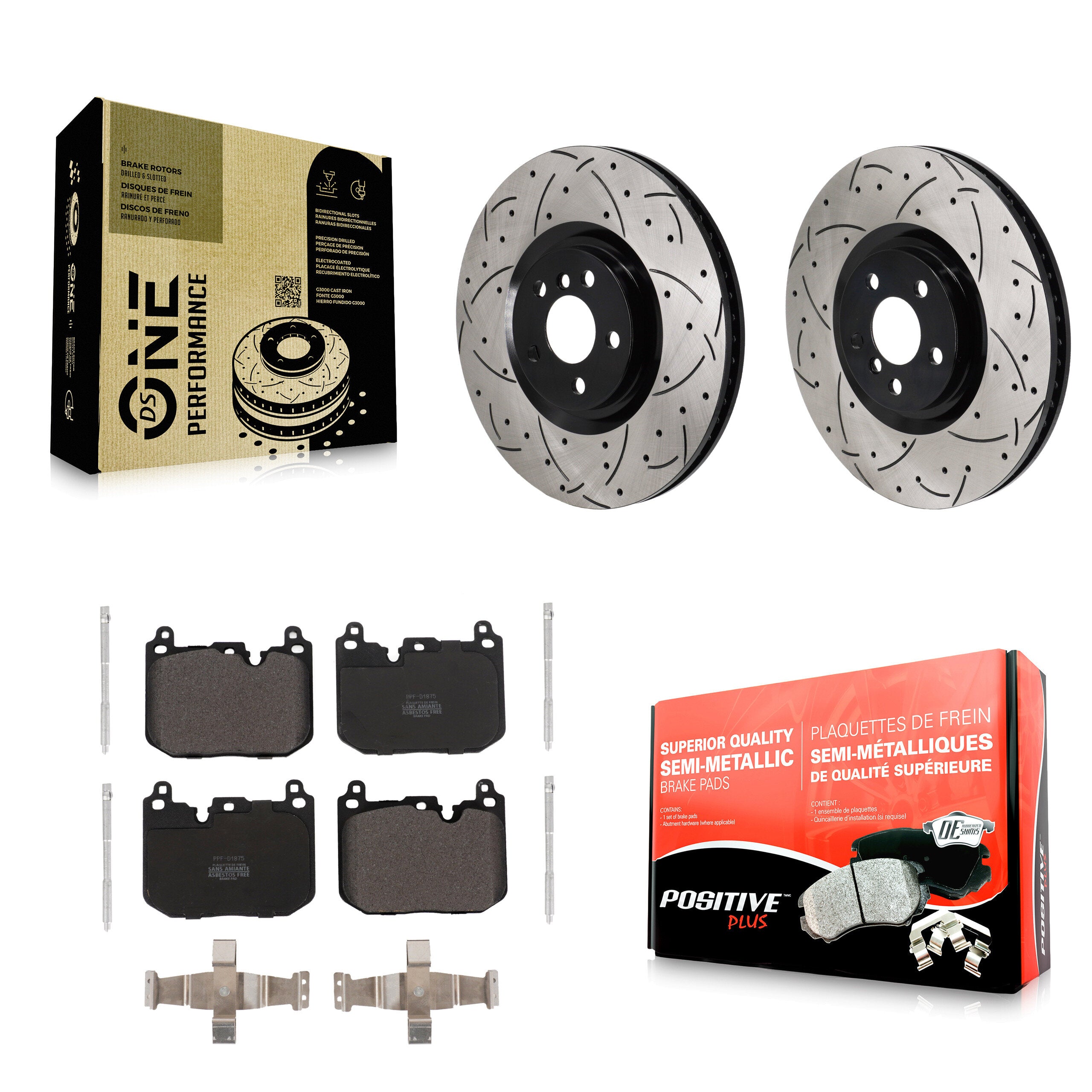 Transit Auto KDF-101338 Disc Brake Kit for 2019-2024 BMW M235i xDrive Gran Coupe, BMW 228i Gran Coupe and More - Front