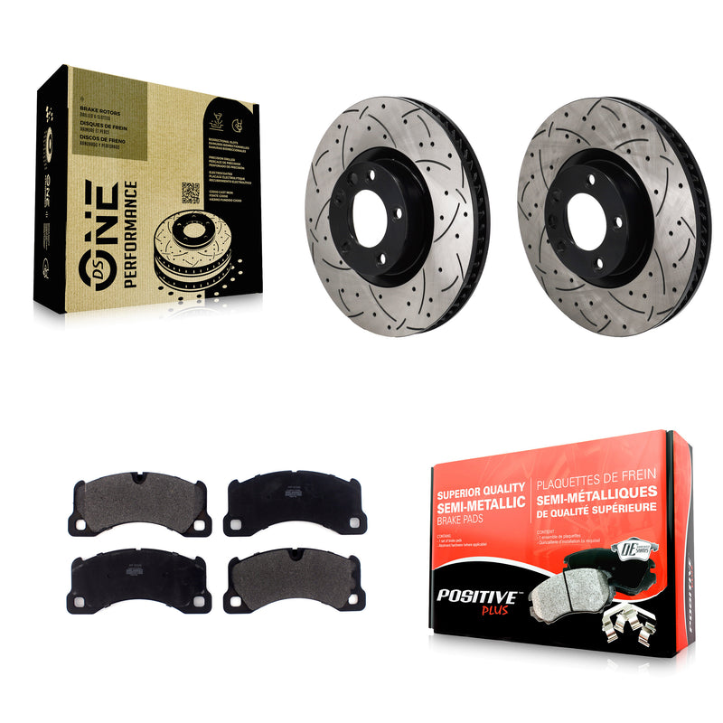 Transit Auto KDF-101341 Disc Brake Kit for 2011-2018 Porsche Cayenne, Volkswagen Touareg - Front