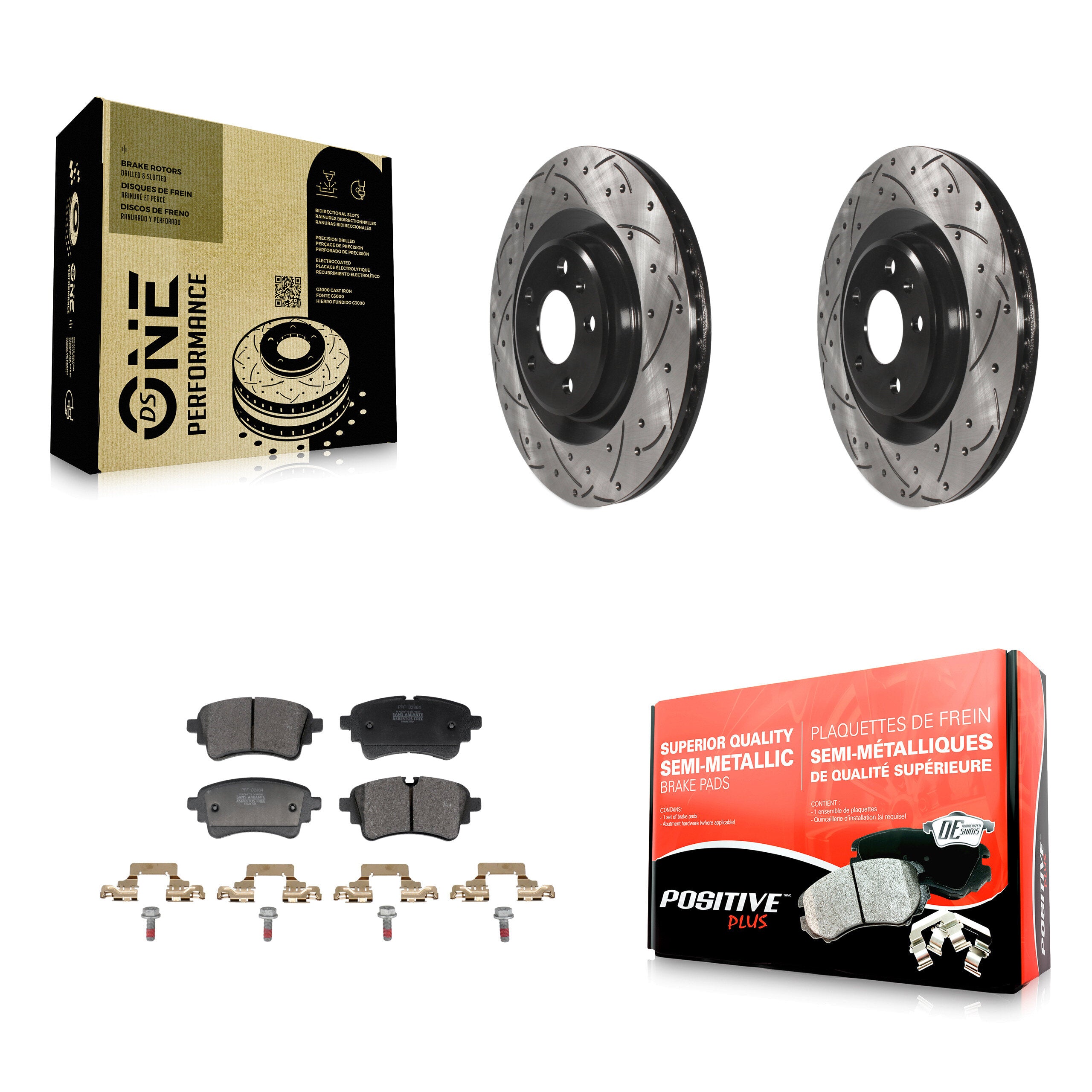 Transit Auto KDF-101349 Disc Brake Kit for 2020-2023 Audi A4 allroad, Audi A4 Quattro and More - Rear