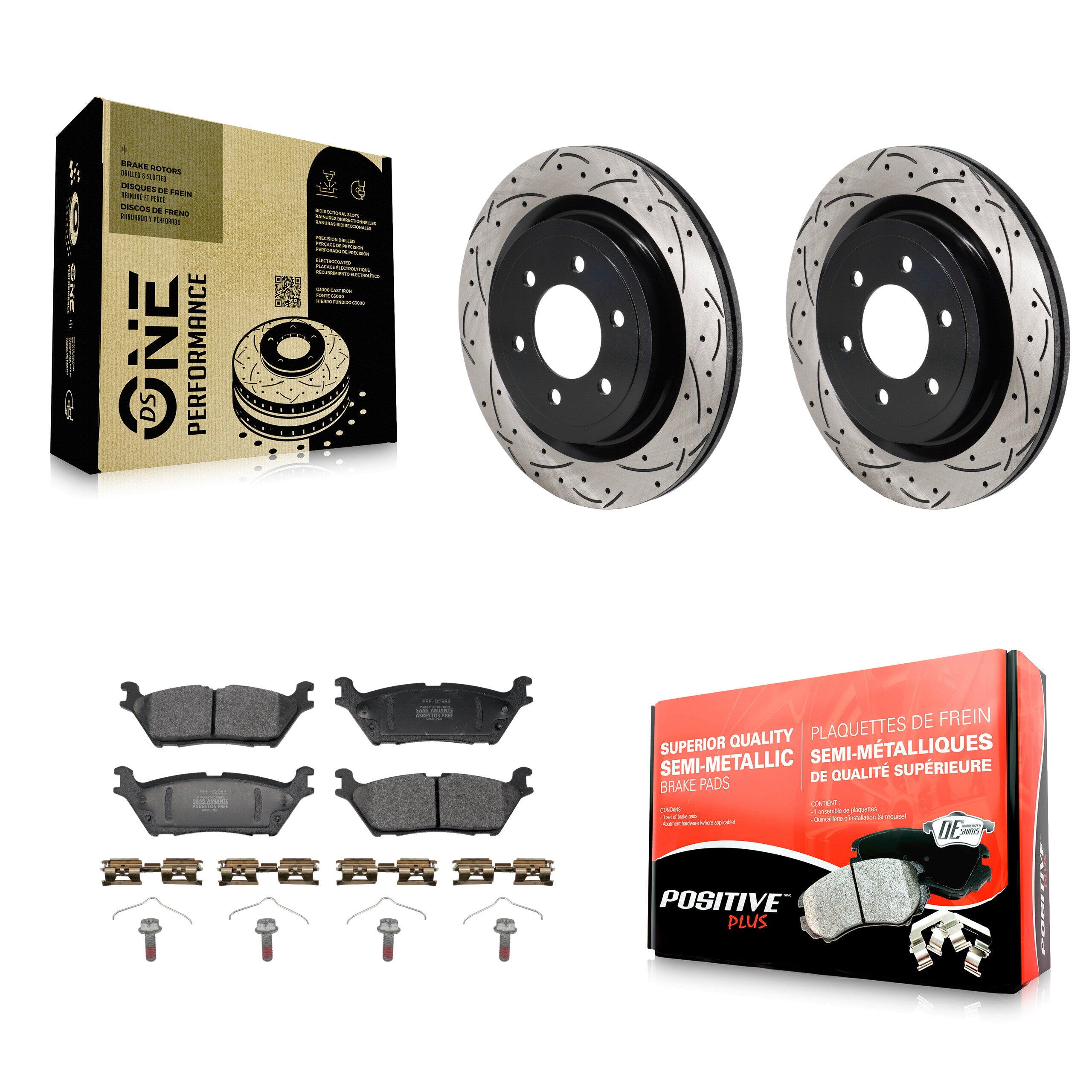 Transit Auto KDF-101352 Disc Brake Kit for 2021-2025 Ford F-150 Lightning, Ford F-150 - Rear