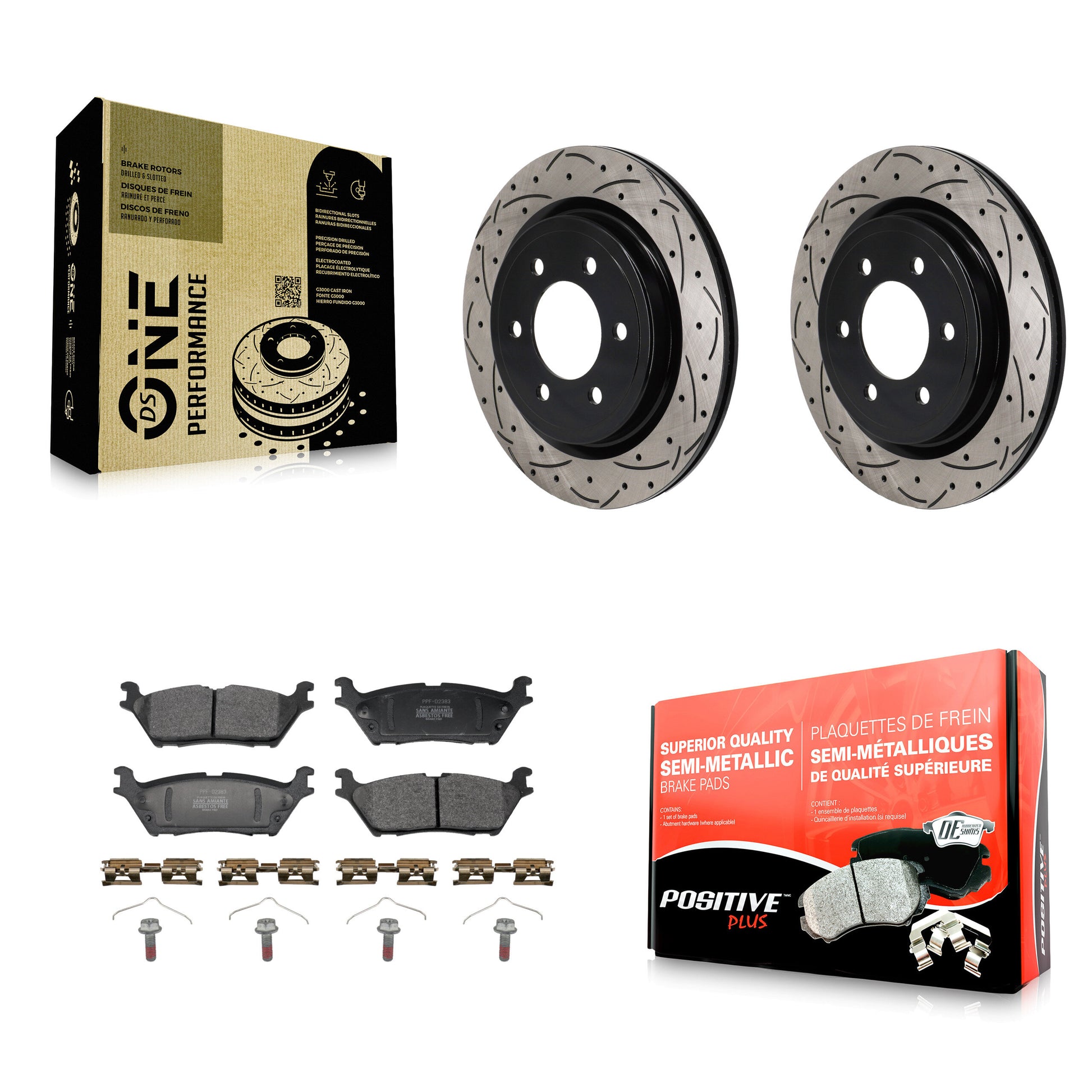 Transit Auto KDF-101353 Disc Brake Kit for 2021-2025 Ford F-150 Lightning, Ford Expedition and More - Rear