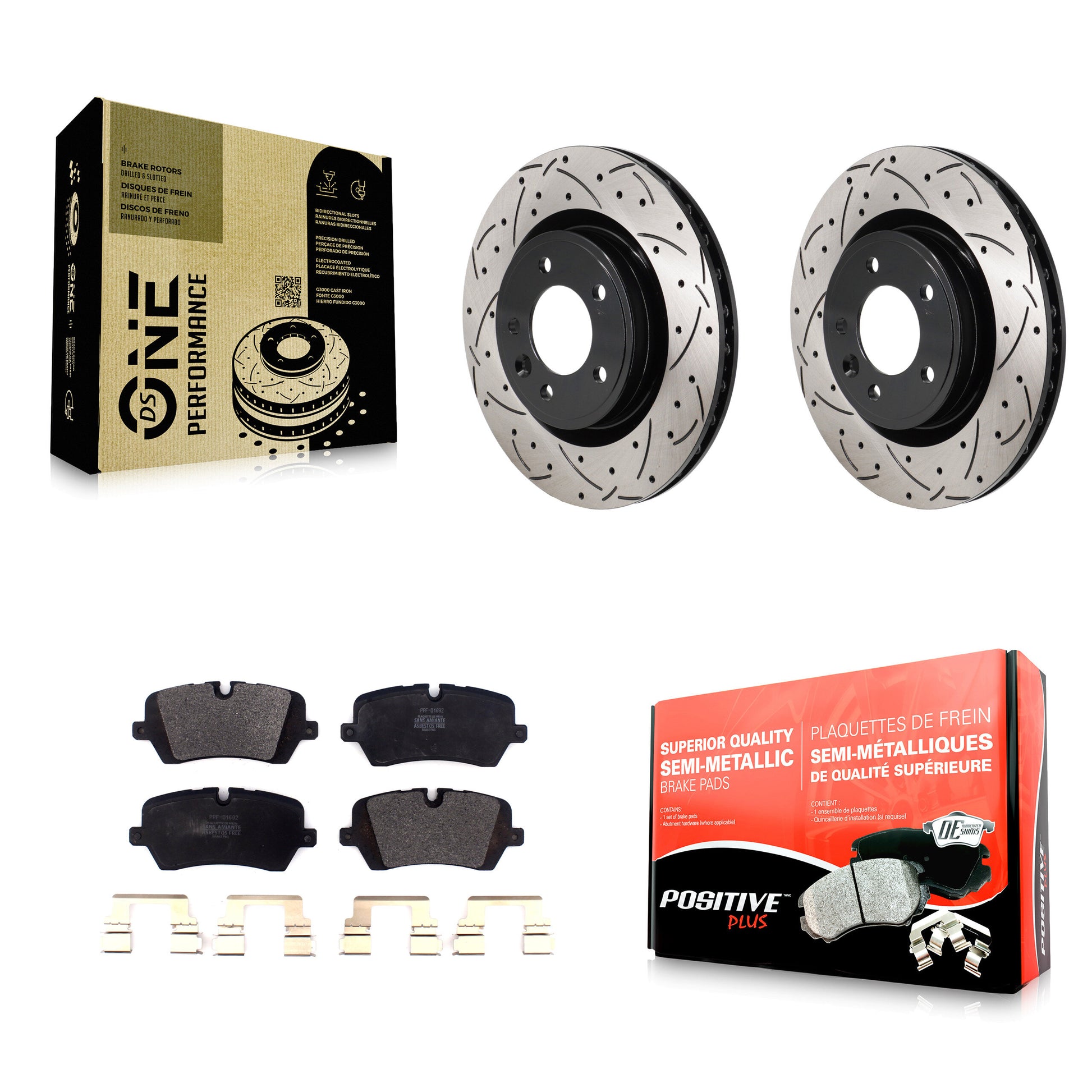Transit Auto KDF-101360 Disc Brake Kit for 2018-2024 Land Rover Discovery, Land Rover Range Rover - Rear