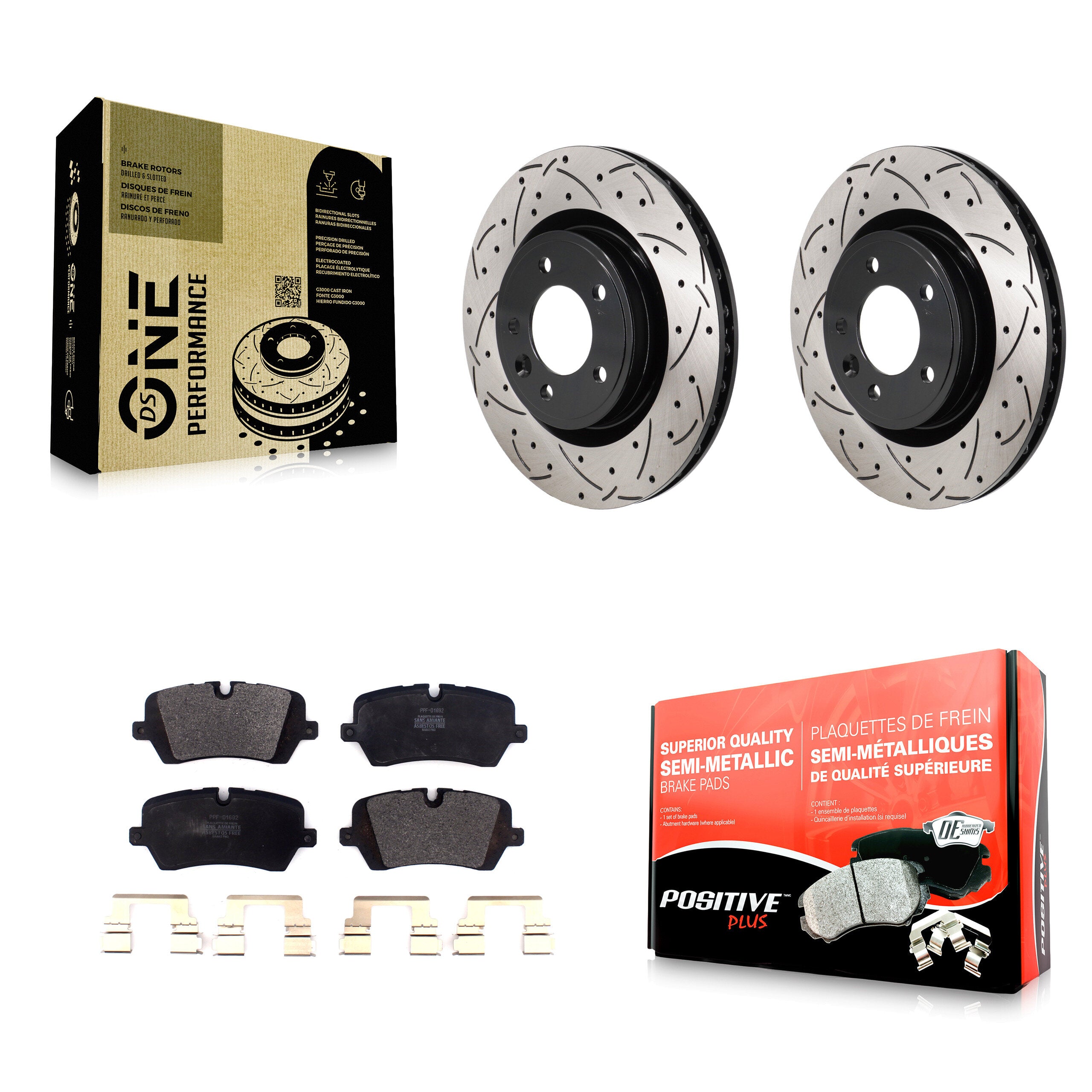 Transit Auto KDF-101360 Disc Brake Kit for 2018-2024 Land Rover Discovery, Land Rover Range Rover - Rear