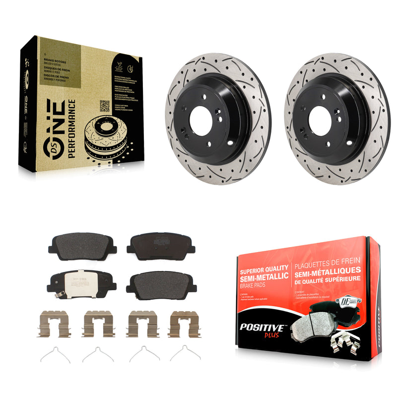 Transit Auto KDF-101377 Disc Brake Kit for 2018-2023 Genesis G70, Kia Stinger - Rear