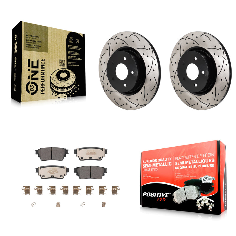 Transit Auto KDF-101387 Disc Brake Kit for 2022-2023 INFINITI QX60, Mitsubishi Outlander, Nissan Pathfinder - Rear