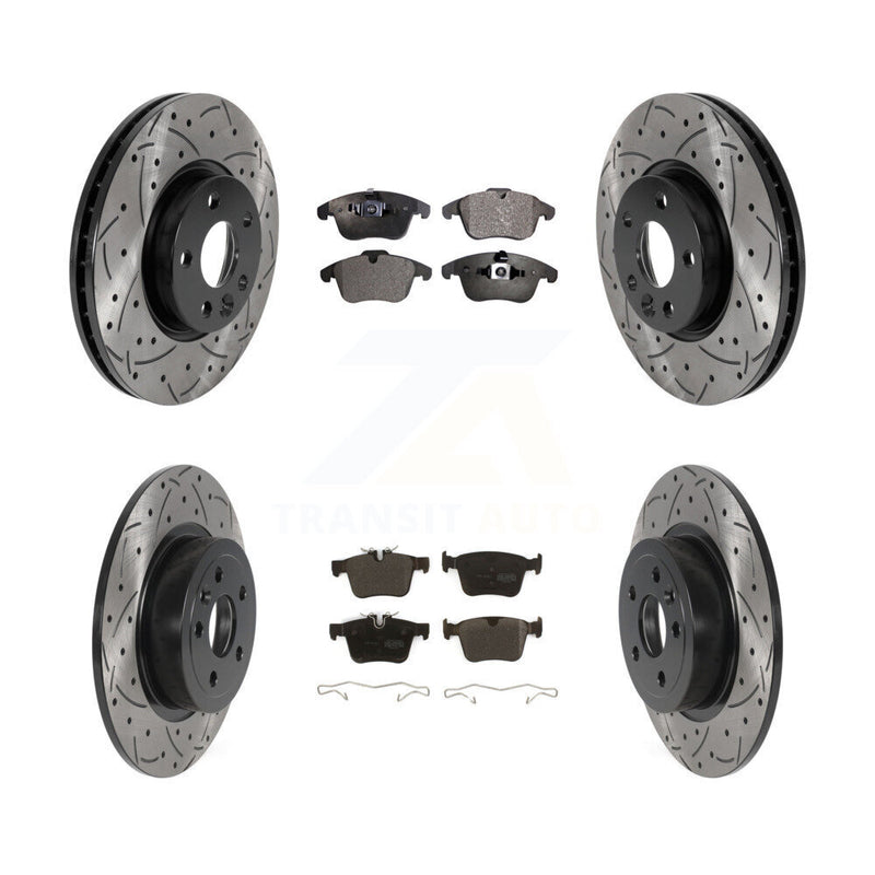 Transit Auto KDF-101389 Disc Brake Kit for 2016-2019 Land Rover Range Rover Evoque - Front and Rear