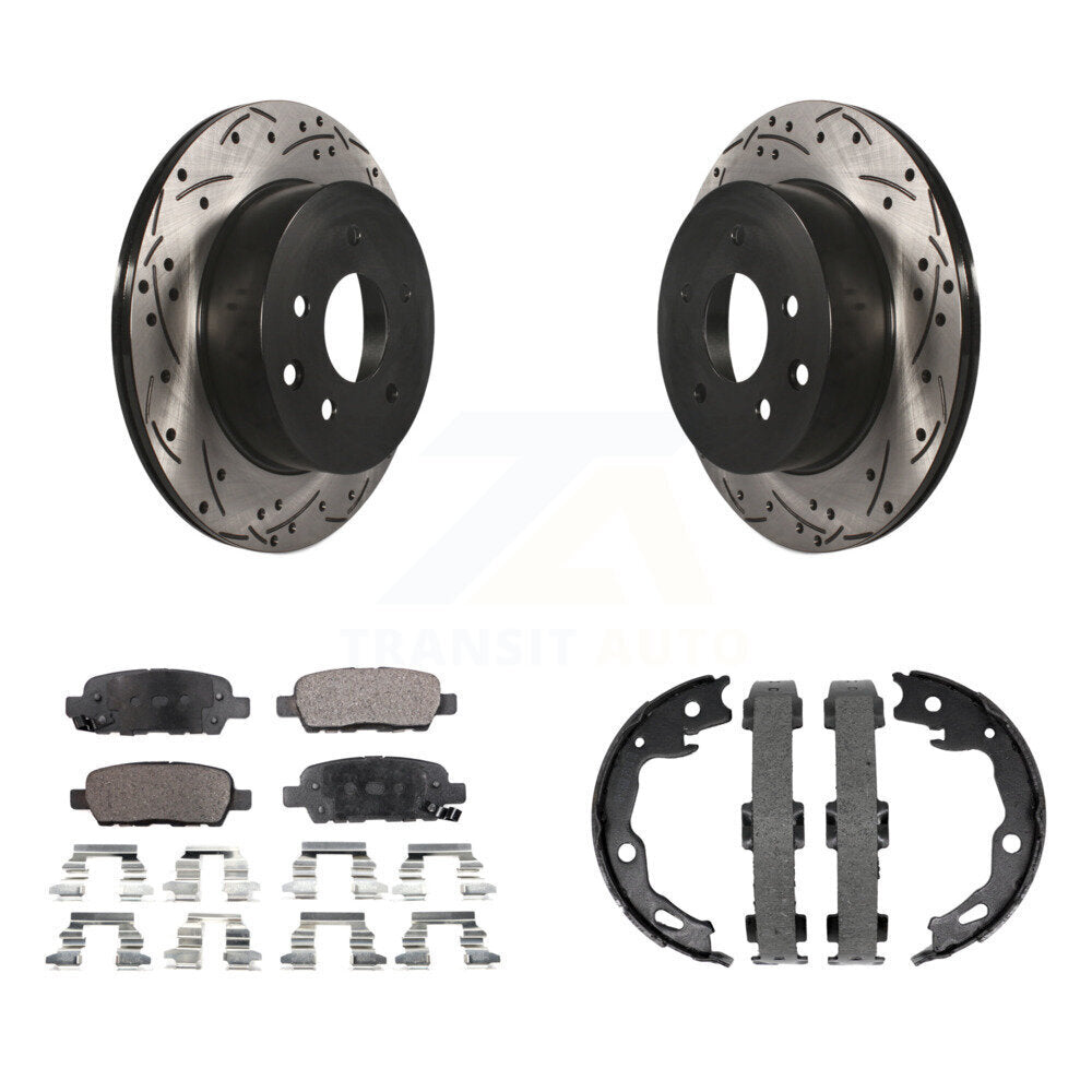 Transit Auto KDF-101410 Disc Brake Kit for 2014-2023 Nissan Rogue Sport, Nissan Rogue, Nissan Qashqai - Rear