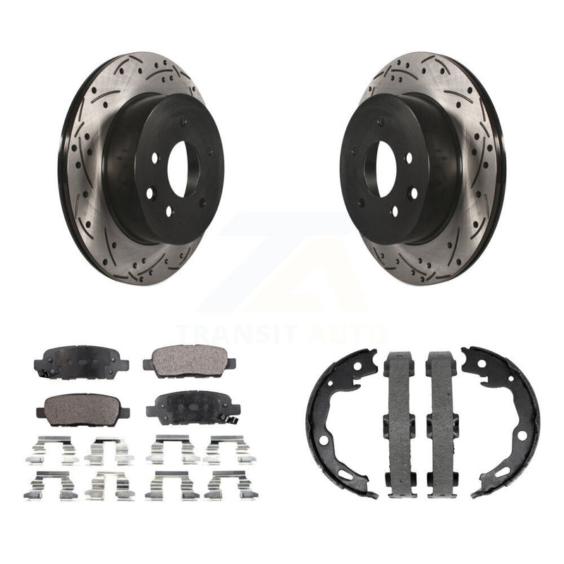 Transit Auto KDF-101410 Disc Brake Kit for 2014-2023 Nissan Rogue Sport, Nissan Rogue, Nissan Qashqai - Rear