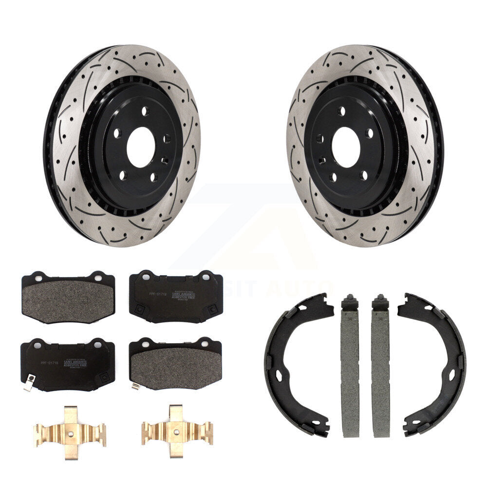 Transit Auto KDF-101437 Disc Brake Kit for 2016-2021 Chevrolet Camaro, Cadillac ATS - Rear