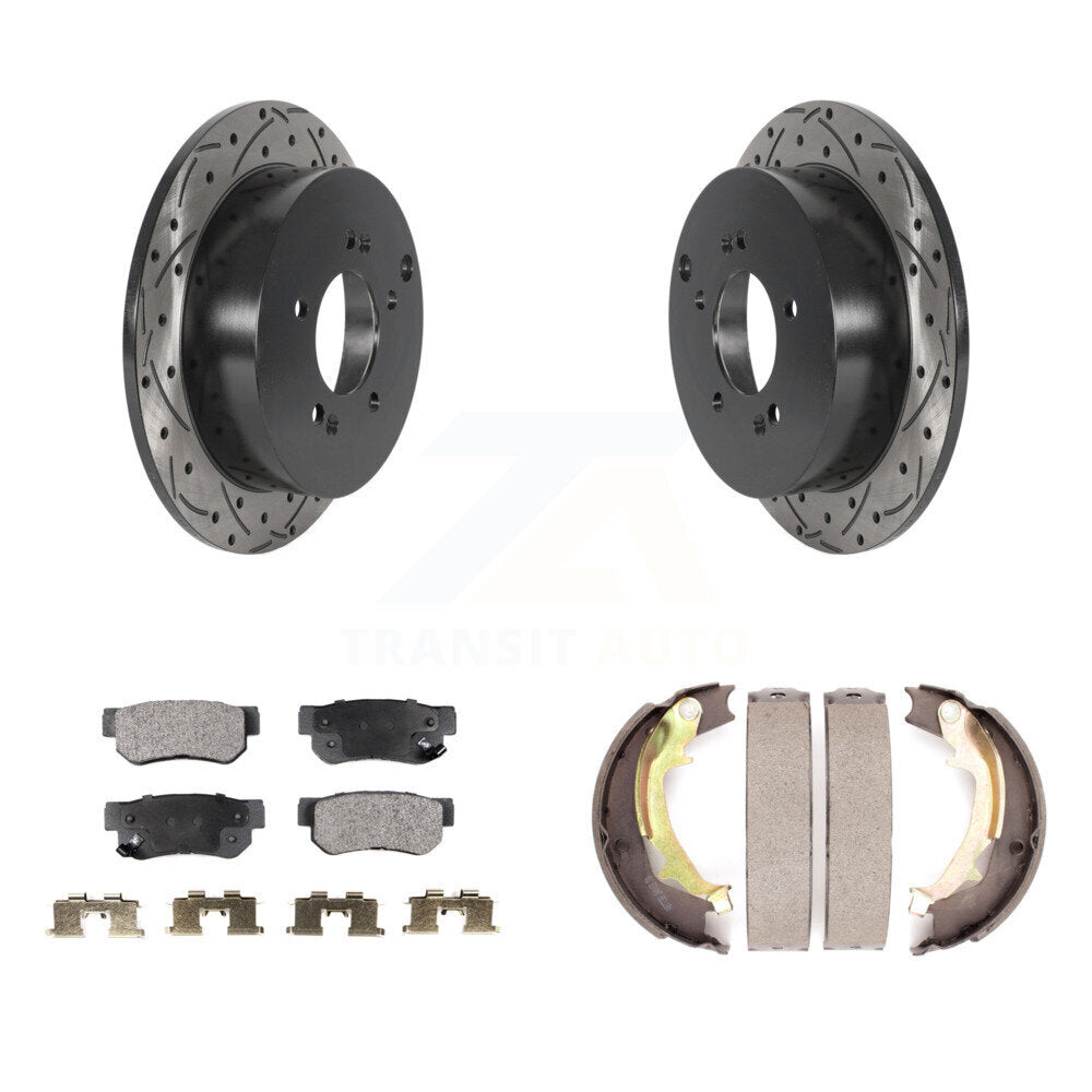 Transit Auto KDF-101440 Disc Brake Kit for 2001-2010 Hyundai Tucson, Kia Sportage, Hyundai Santa Fe - Rear