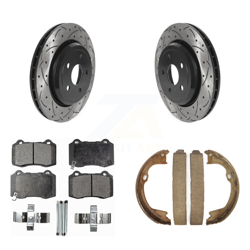 Transit Auto KDF-101474 Disc Brake Kit for 2012-2022 Dodge Durango, Jeep Grand Cherokee - Rear