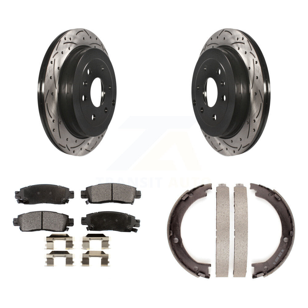 Transit Auto KDF-101519 Disc Brake Kit for 2007-2017 GMC Acadia Limited, Chevrolet Traverse and More - Rear