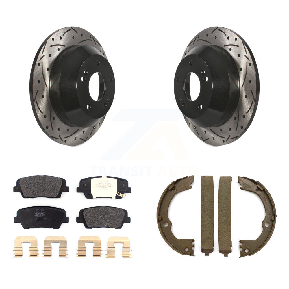Transit Auto KDF-101575 Disc Brake Kit for 2017-2019 Hyundai Santa Fe XL, Hyundai Santa Fe, Hyundai Santa Fe Sport - Rear