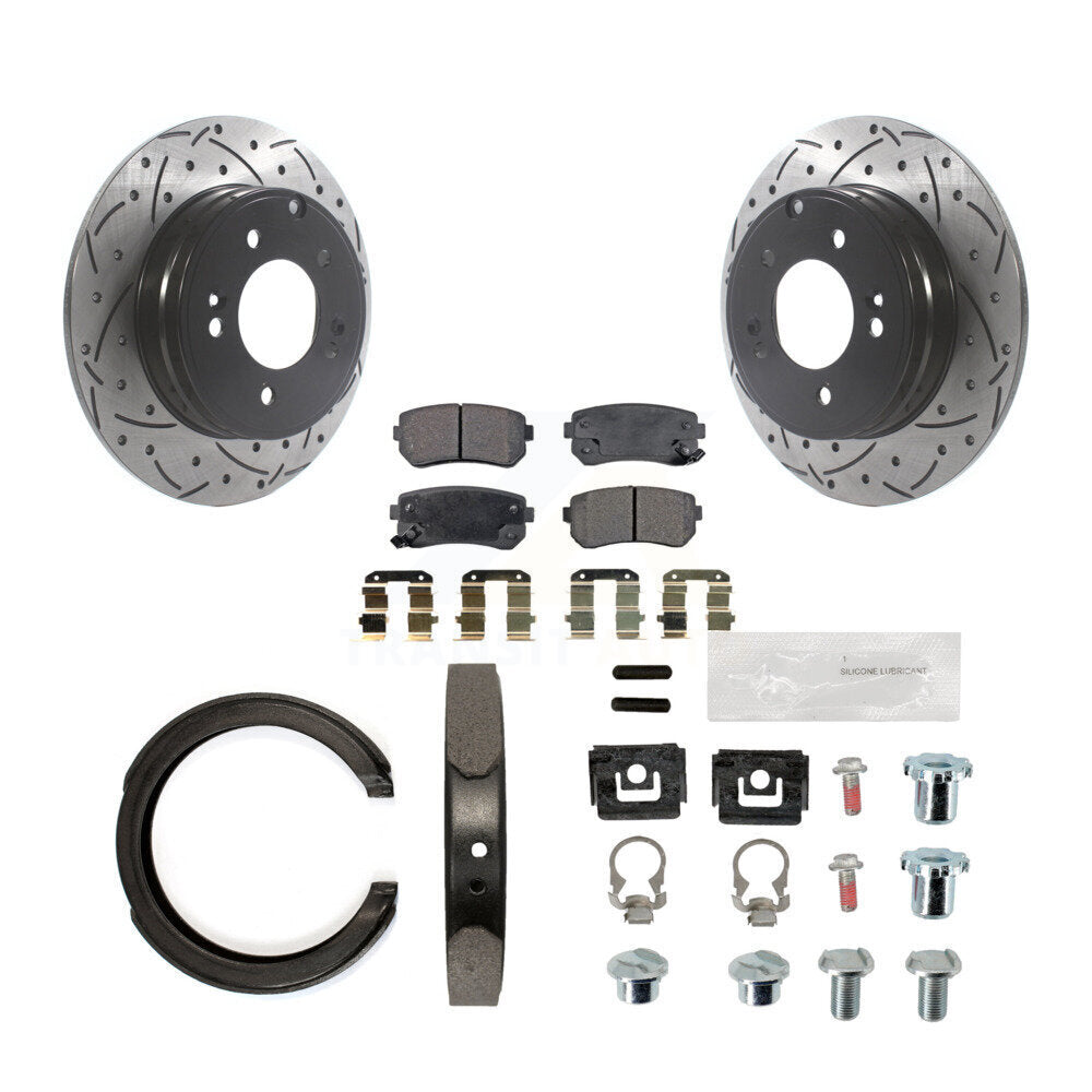 Transit Auto KDF-101586 Disc Brake Kit for 2014-2017 Hyundai Tucson, Hyundai Sonata, Kia Cadenza - Rear